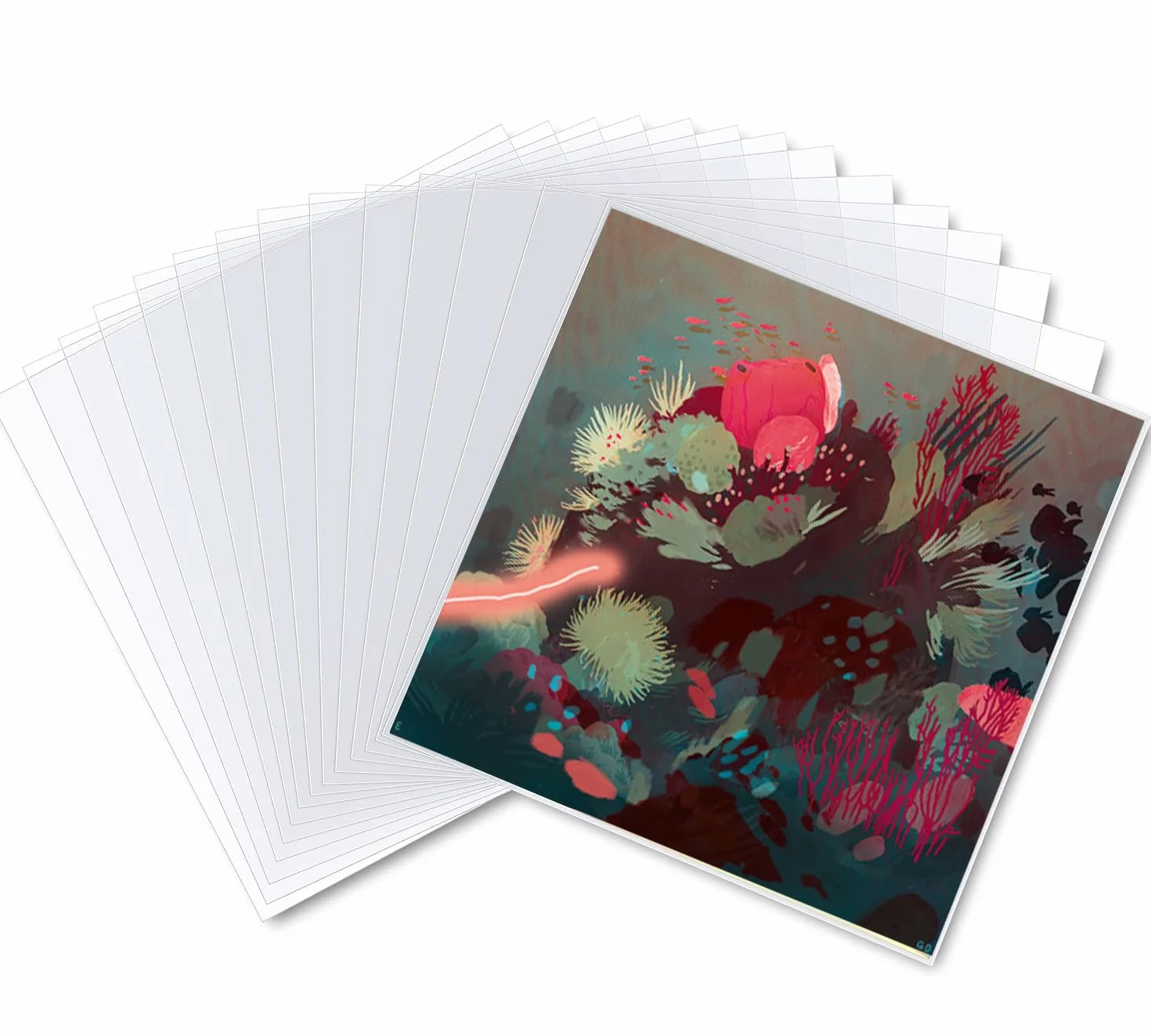 Lot de 50 Pochettes Vinyle Extérieur 10 Pouces, Protection Anti-Statique PP 27x27 cm