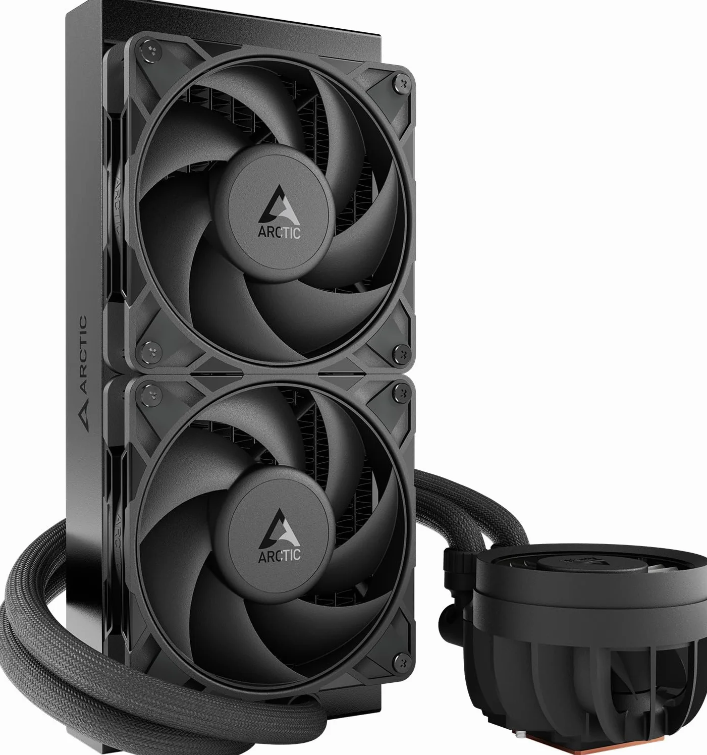 ARCTIC Liquid Freezer III Pro 240 - Chłodnica Procesora AIO, 2 x 120 mm Chłodzenie Wodne, Grzejnik 38 mm, Pompa PWM, Wentylator VRM, AMD AM5/AM4, Intel LGA1851/1700 Rama Kontaktowa - Czarny