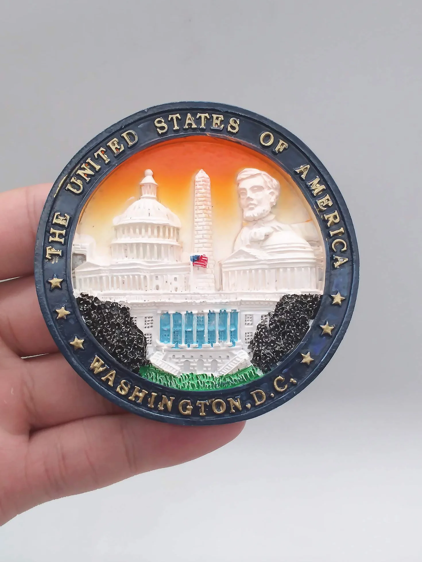 Aimant de décoration 3D Washington Capitale des États-Unis d'Amérique