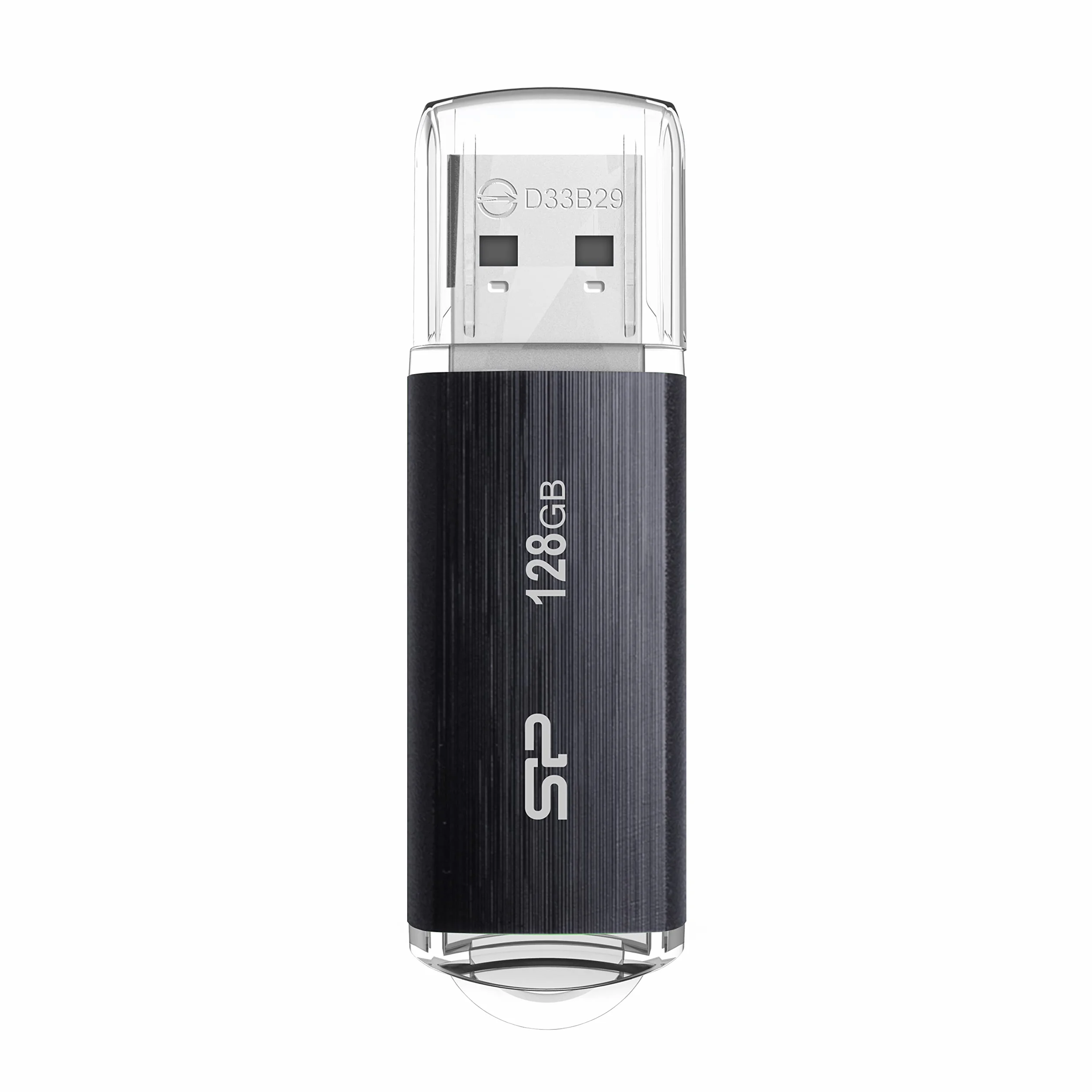 Silicon Power 128 GB pamięć USB Flash, B02 Blaze, USB3.1, chowane złącze, wbudowany otwór na pasek, kopia zapasowa i przywracanie danych, szyfrowanie 256-bitowe, do 5 Gb/s, czarny