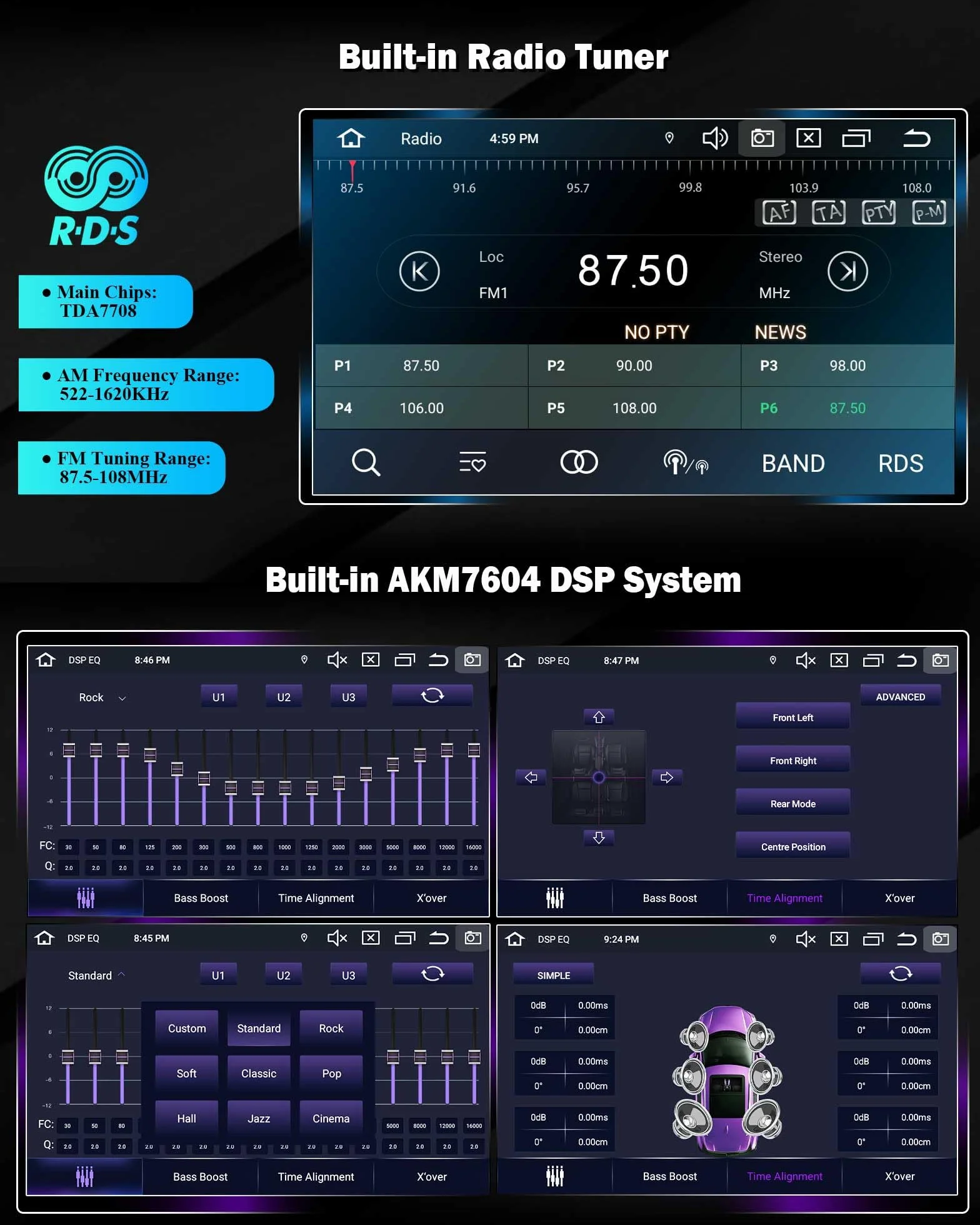 Radio samochodowe 8 rdzeni Android 14 [4+64GB] GPS nawigacja dla Mercedes Benz klasy E W211 klasy CLS W219, bezprzewodowe Carplay, Android Auto, DSP, Canbus, RDS, SWC, Bluetooth 5.0, WiFi, DAB+