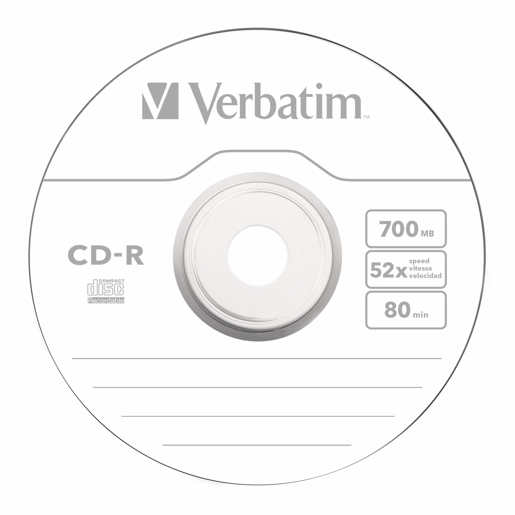 Verbatim 43725 10x CD-R 700MB 80 Min 52x