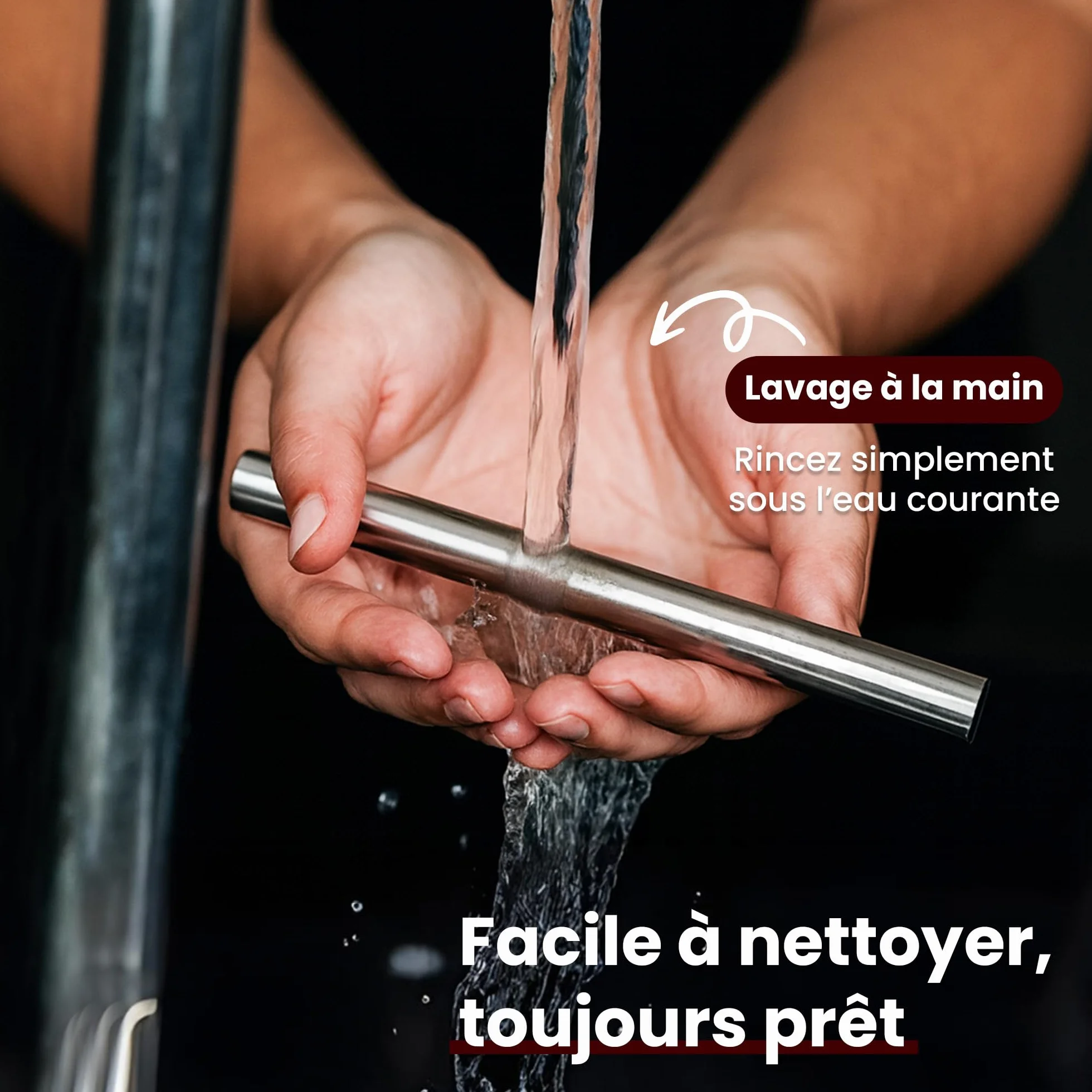 Brendo Rafraîchisseur de Vin 4-en-1 Tige de Refroidissement en Acier Inoxydable 2 Longueurs + Bec Verseur + Décanteur + Bouchon