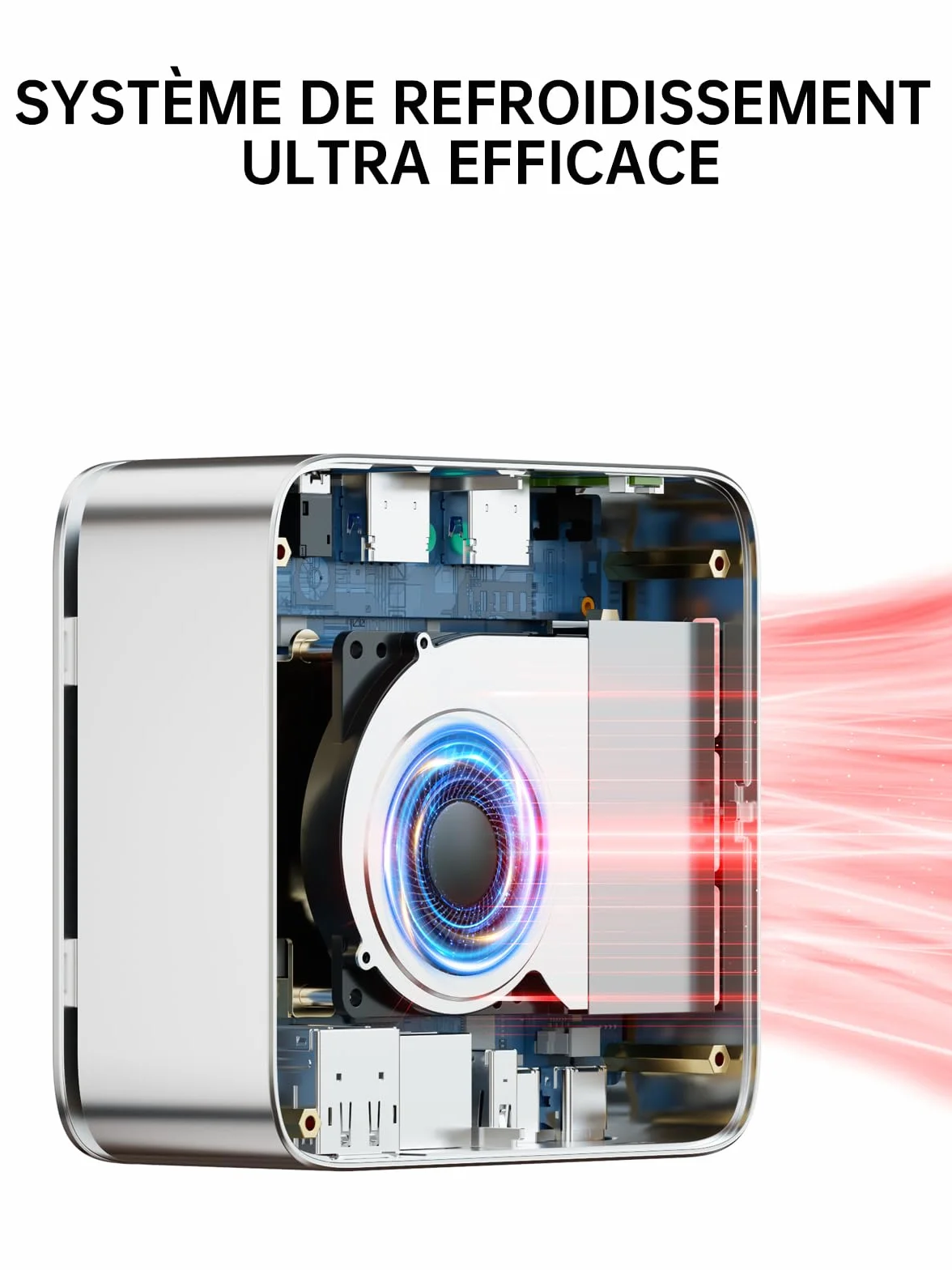 GMKtec G10 Mini PC AMD Ryzen 5 3500U 3,7 GHz 16Go DDR4 512Go PCIe3.0x4 SSD LAN 2,5G Triple Affichage 4K