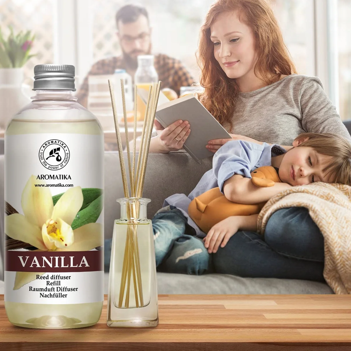 Recharge Vanille 500ml - Diffuseur Parfum Maison - Recharge Parfumée Longue Durée