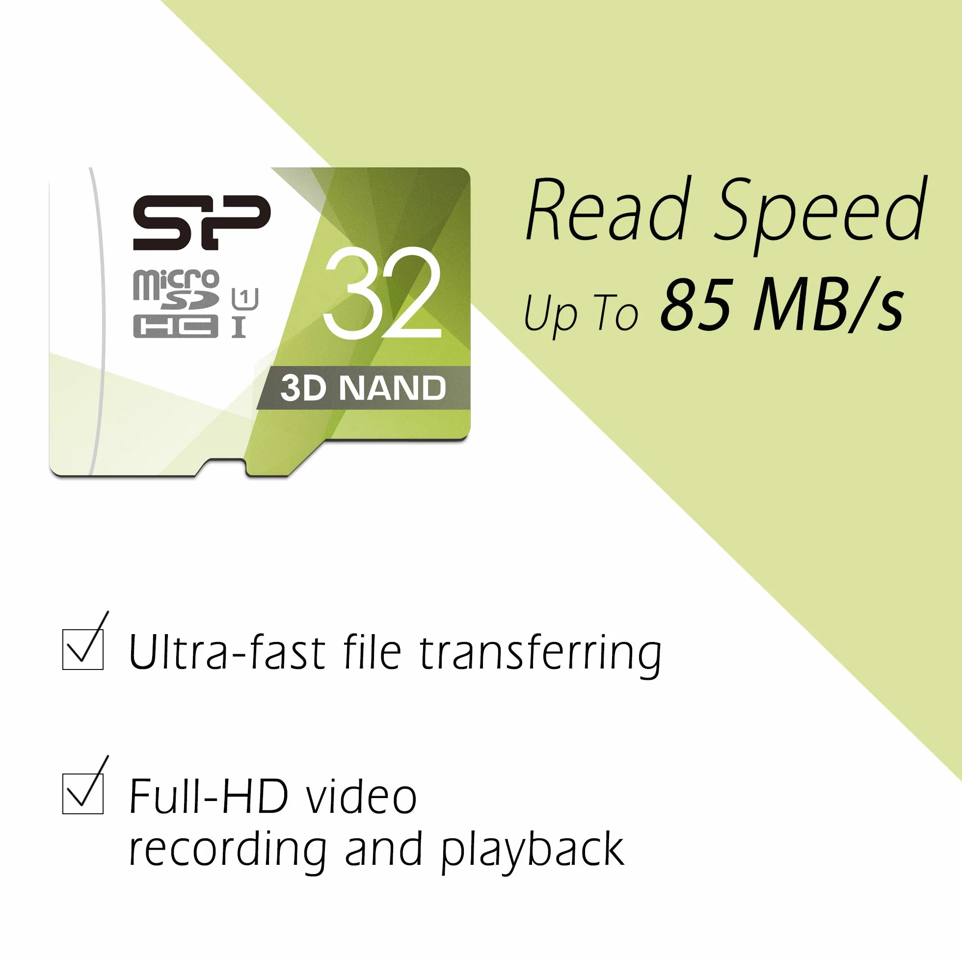 Silicon Power 32 GB 3D NAND szybka karta microSD do kamer rozdzielczych i monitorowania domu + adapter SD