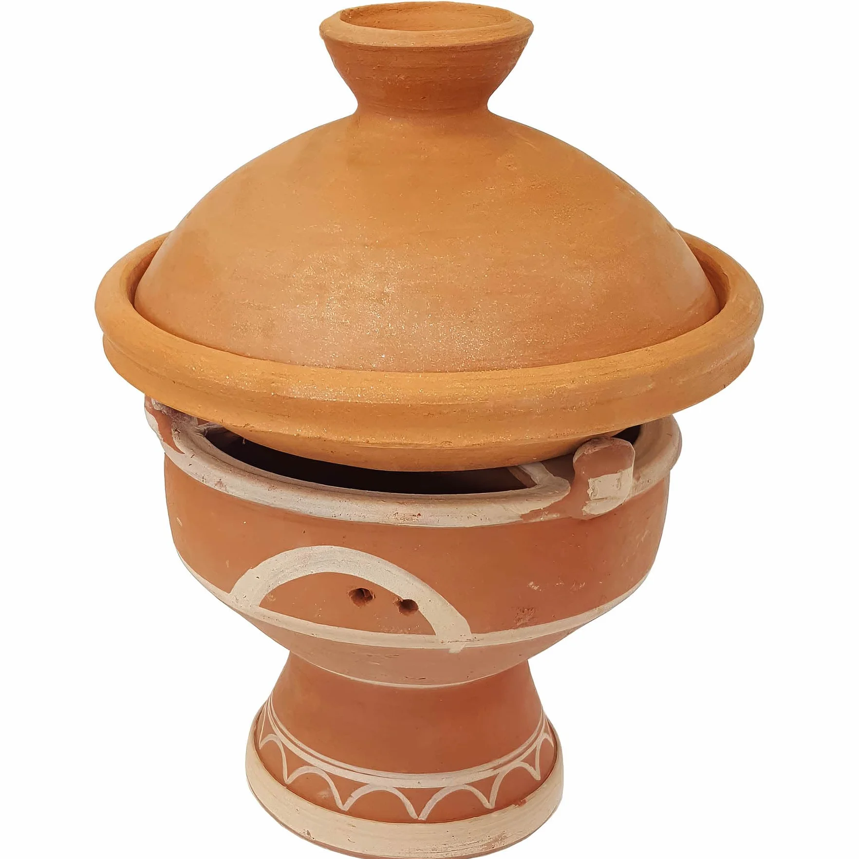 Casa Moro Charbon de bois marocain Majmar - Diamètre : 30 cm - Hauteur : 25 cm - Pour tajines - Diamètre : 24-27 cm - Artisanat de Marrakech - TA7120