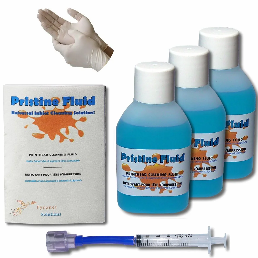 Pristine Fluid Kit de Nettoyage pour Imprimante Canon HP Kodak 150 ML