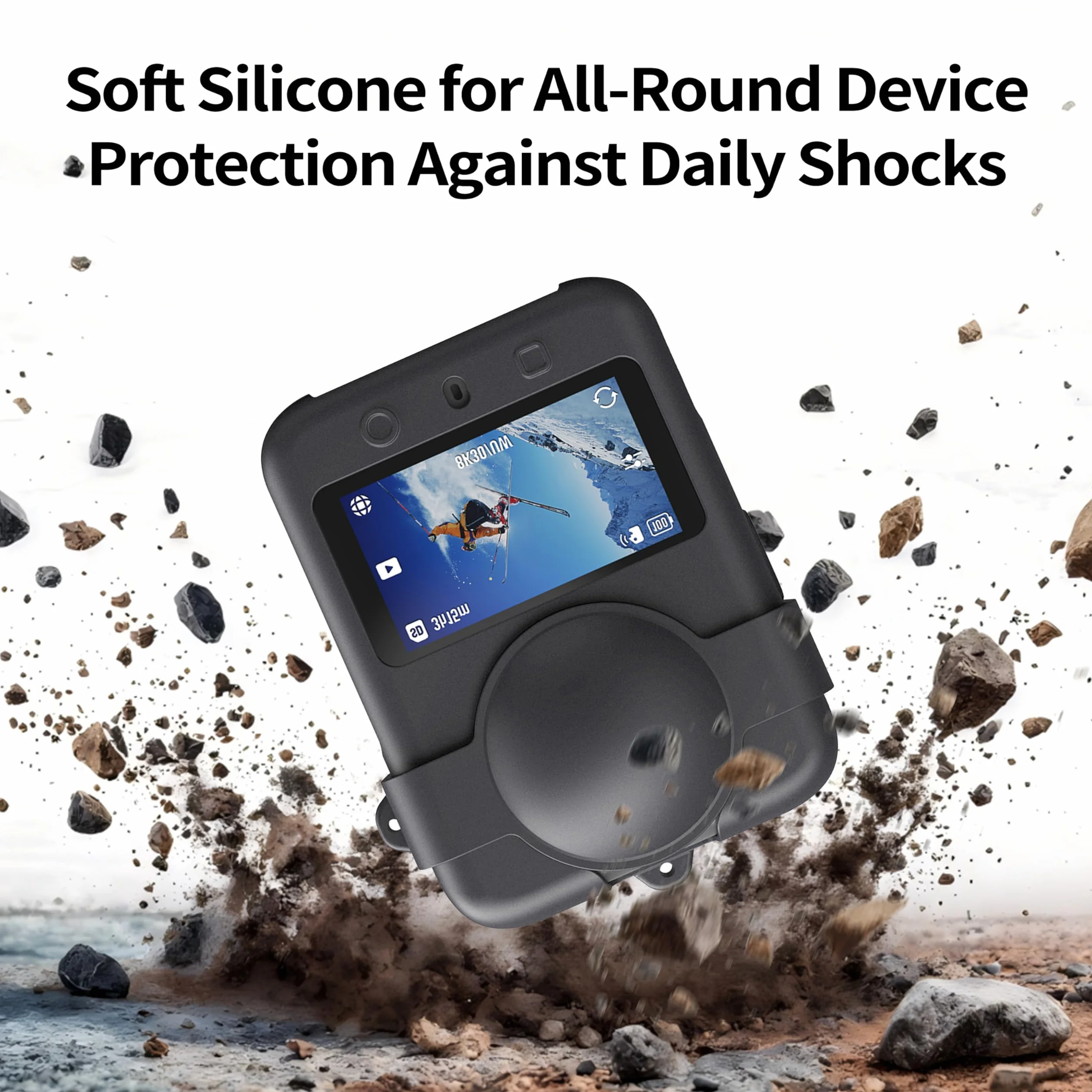 Silikonowe etui do DJI Osmo 360, miękkie silikonowe etui ochronne na aparat DJI Osmo 360, wszechstronna ochrona, konstrukcja odporna na uderzenia
