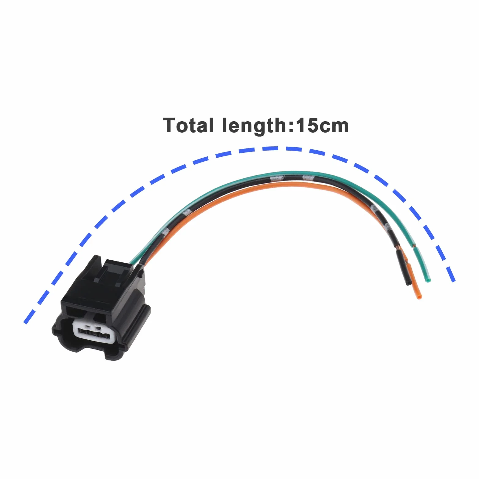 Create idea Złącze wtykowego czujnika parkowania PDC 3-pin, przewód 56431345, kompatybilny z Audi, kompatybilny z Renault, wtyk do czujnika parkowania samochodowego 3-pin, kabel 15 cm
