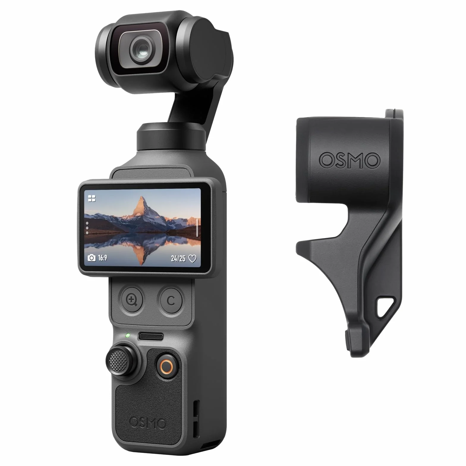 DJI Osmo Pocket 4 Standard Combo, kieszonkowa kamera Vlog, 1″ CMOS i 4K/240 kl./s, stabilizacja 3-osiowa, 2 x bezstratny zoom, wbudowana pamięć masowa 107 GB, obrotowy ekran 5.1 cm, kamera wideo do