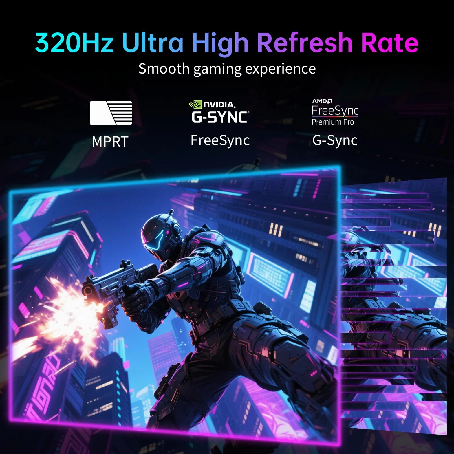 KTC MiniLED Monitor Gamingowy 27 cali | 4K@160Hz, FHD@320Hz Bezczytowe Przełączanie |