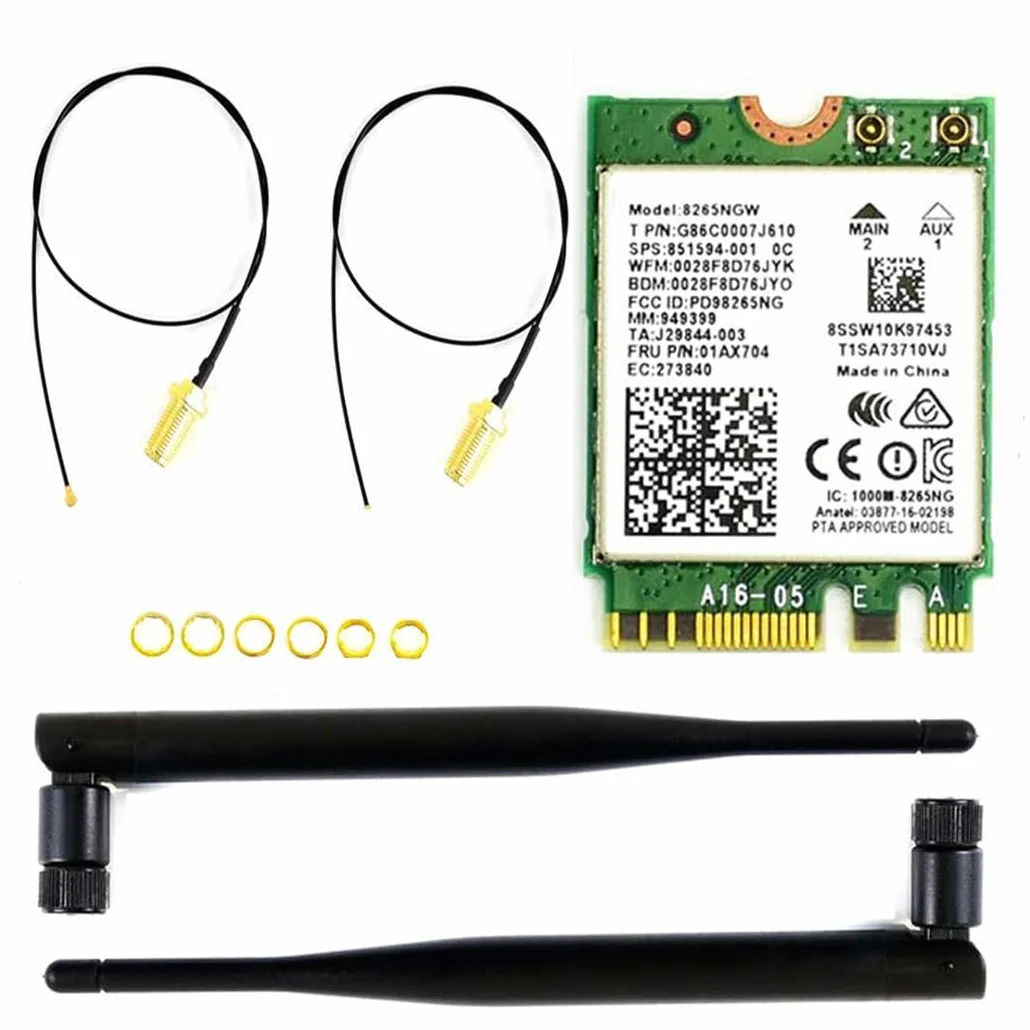 Waveshare AC8265 Wireless NIC Applicable for Jetson Orin Nano/NX/Jetson Nano 2.4G / 5G WiFi Dual Mode Module