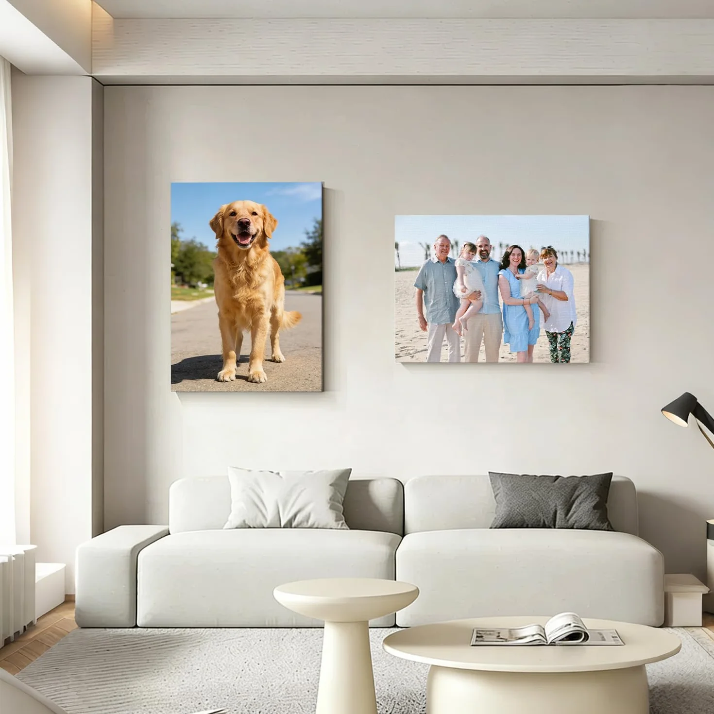 Photos sur toile personnalisées avec cadre à faire soi-même, poster pour femme, enfant, animal