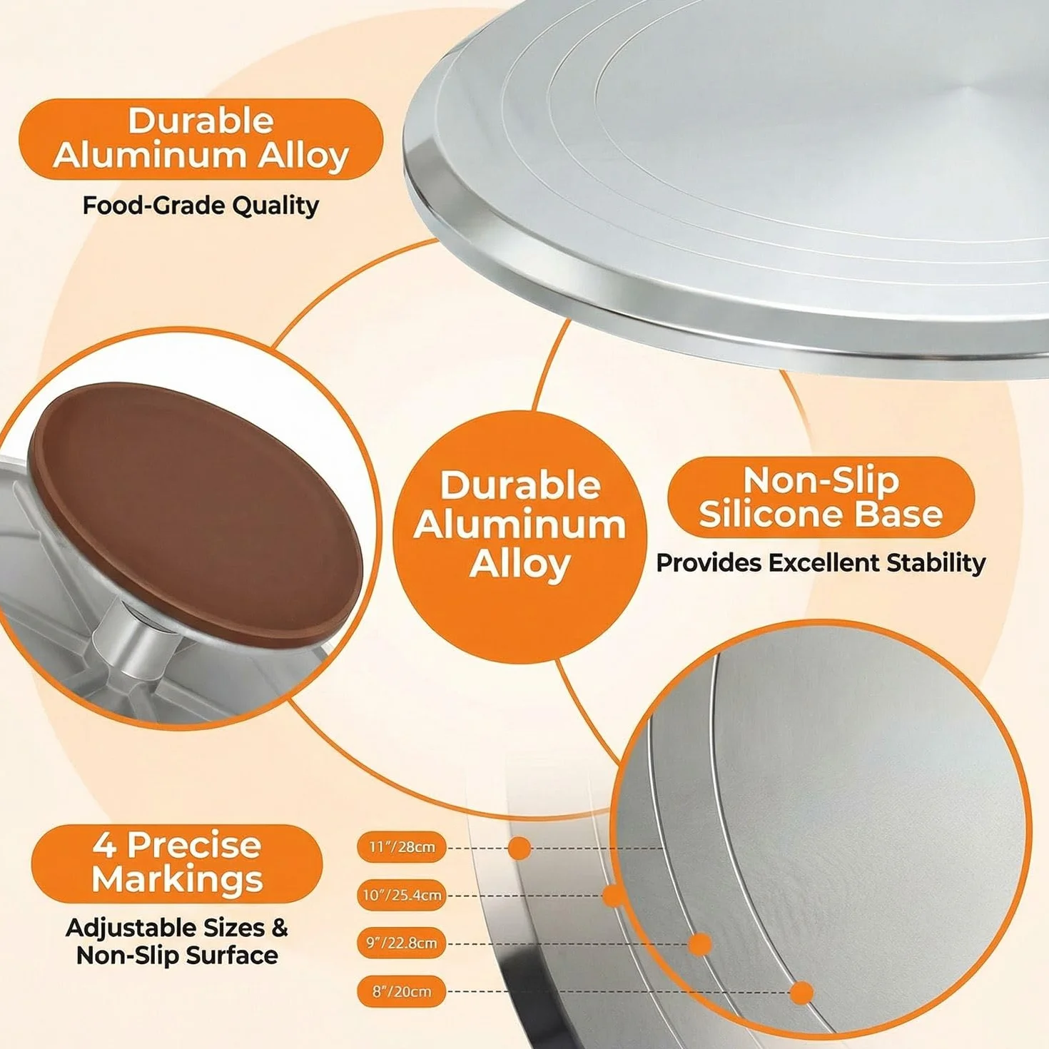 144 Pièces Kit Pâtisserie Professionnel avec Plateau Tournant en Alliage d'Aluminium - Set Ustensiles de Pâtisserie pour Adultes, Débutants et Adolescents