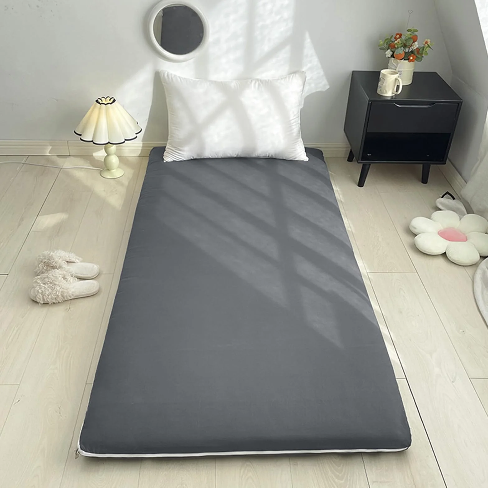 Housse de Protection pour Futon Coton 70x200cm Lavable