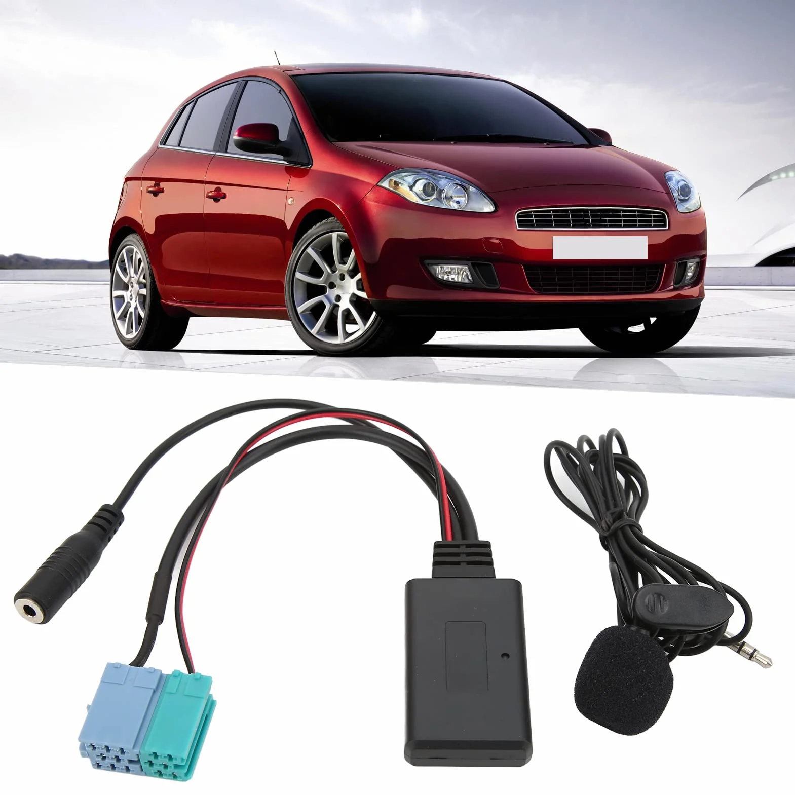 Kabel Samochodowy Bluetooth AUX IN 6 + 8-pinowy Adapter Bluetooth AUX IN Wymiana Mikrofonu Bez Użycia Rąk Dla Fiata Bravo dla Radia od 2007