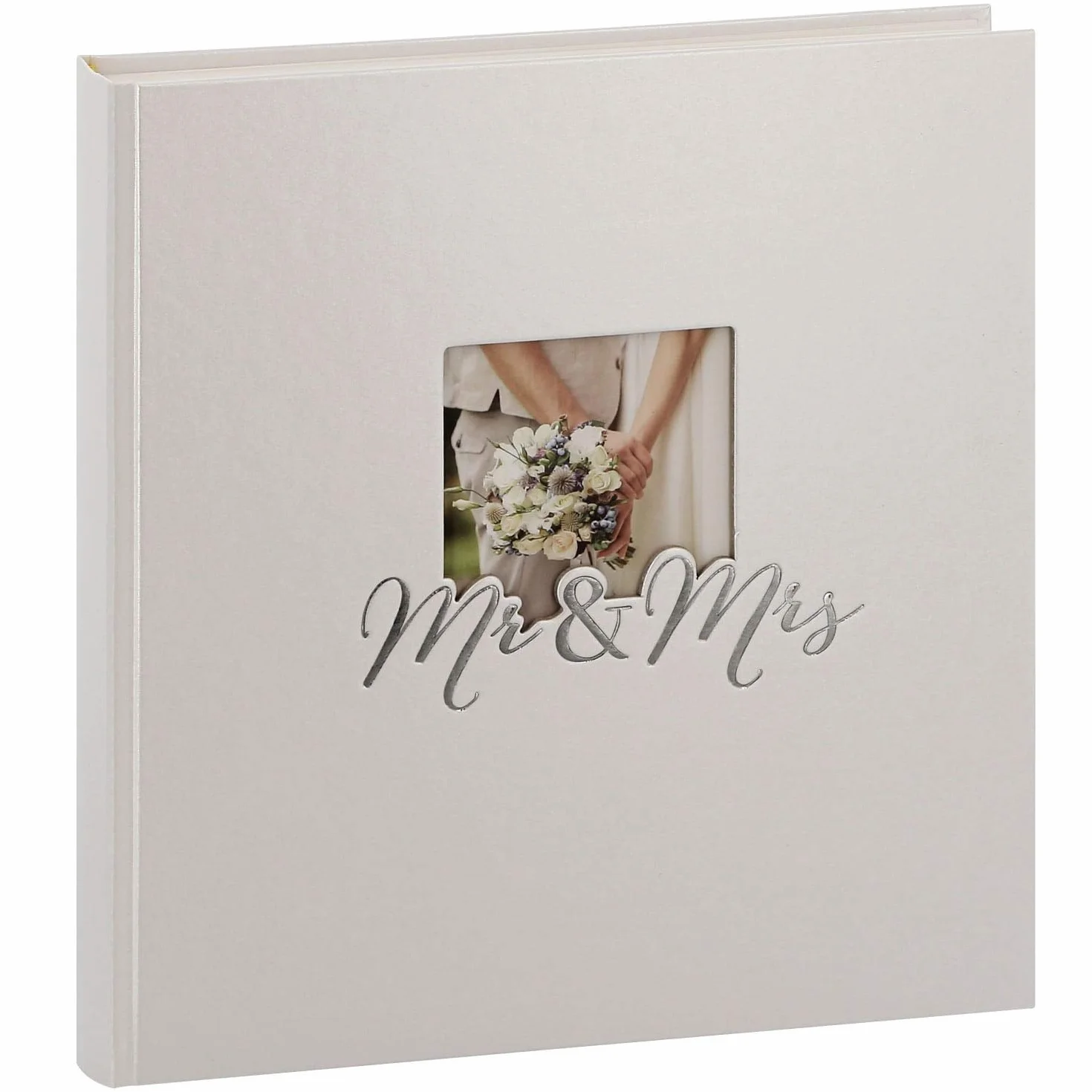 Goldbuch Photo de Mariage Mr. & Mrs Album 60 Pages Blancs Pergamin Souvenir Découpe Papier Fini Gaufré Argenté 30 x 31 x 4 cm