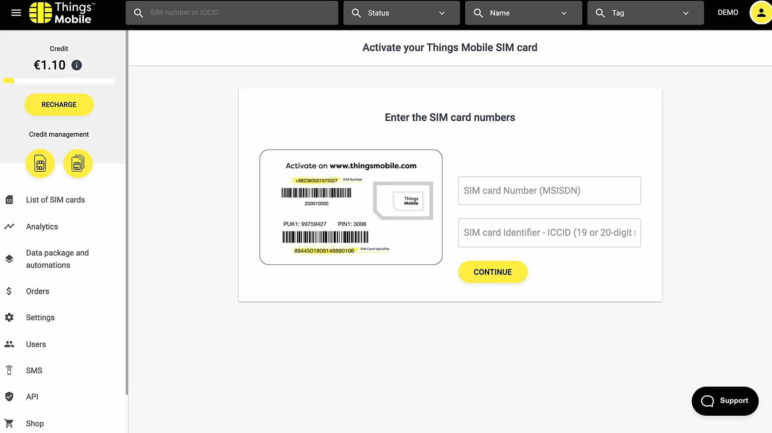Karta SIM do alarmu i antykradzieżowego - Things Mobile - z globalnym zasięgiem i siecią wielu operatorów GSM/2G/3G/4G, bez stałych kosztów. Nie zawiera kredytu