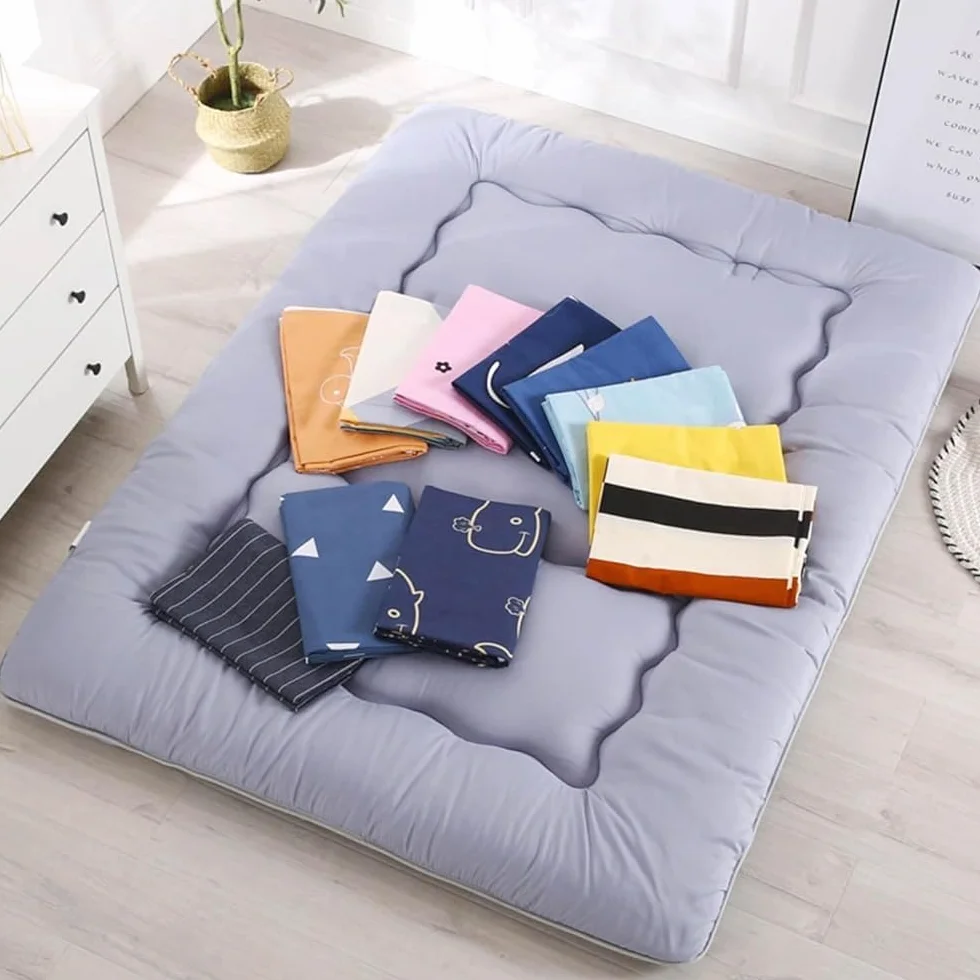 Housse De Matelas Futon Coton 90x200cm Avec Double Fermeture éclair