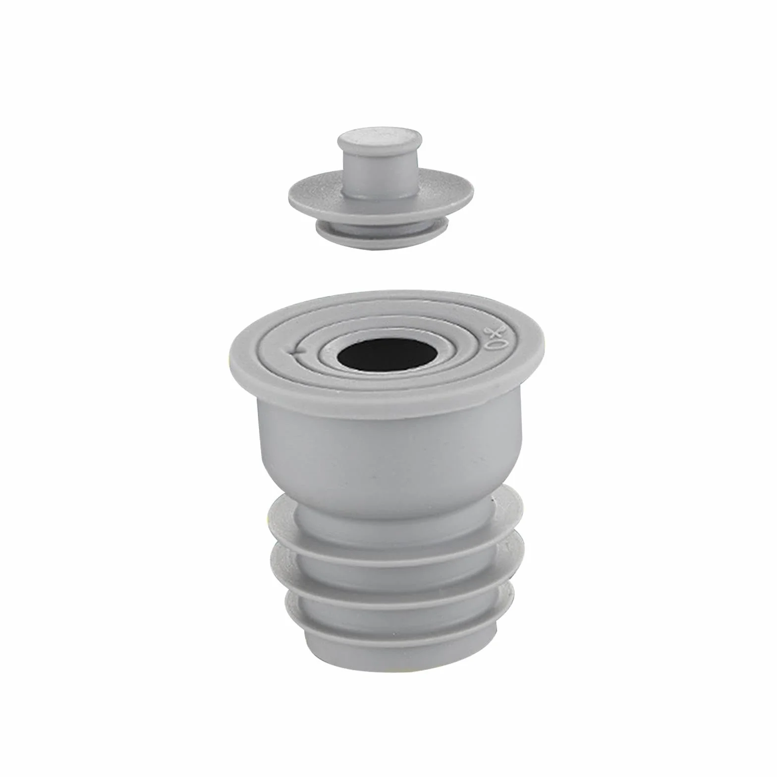 Perfk Tuyau de vidange égout Joint Anti Odeur Bouchon d'étanchéité pour Toilettes 35-40mm Gris
