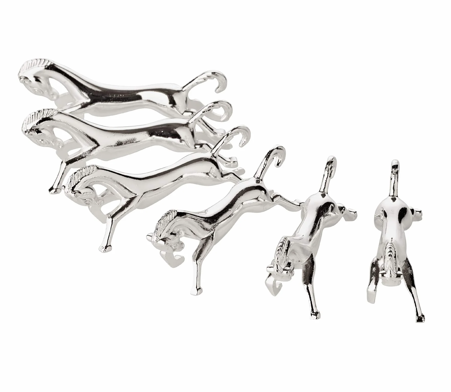 EDZARD ensemble de 6 repose couteau Cheval, repose baguettes, longueur 8 cm, argenté noble, résistant au ternissement