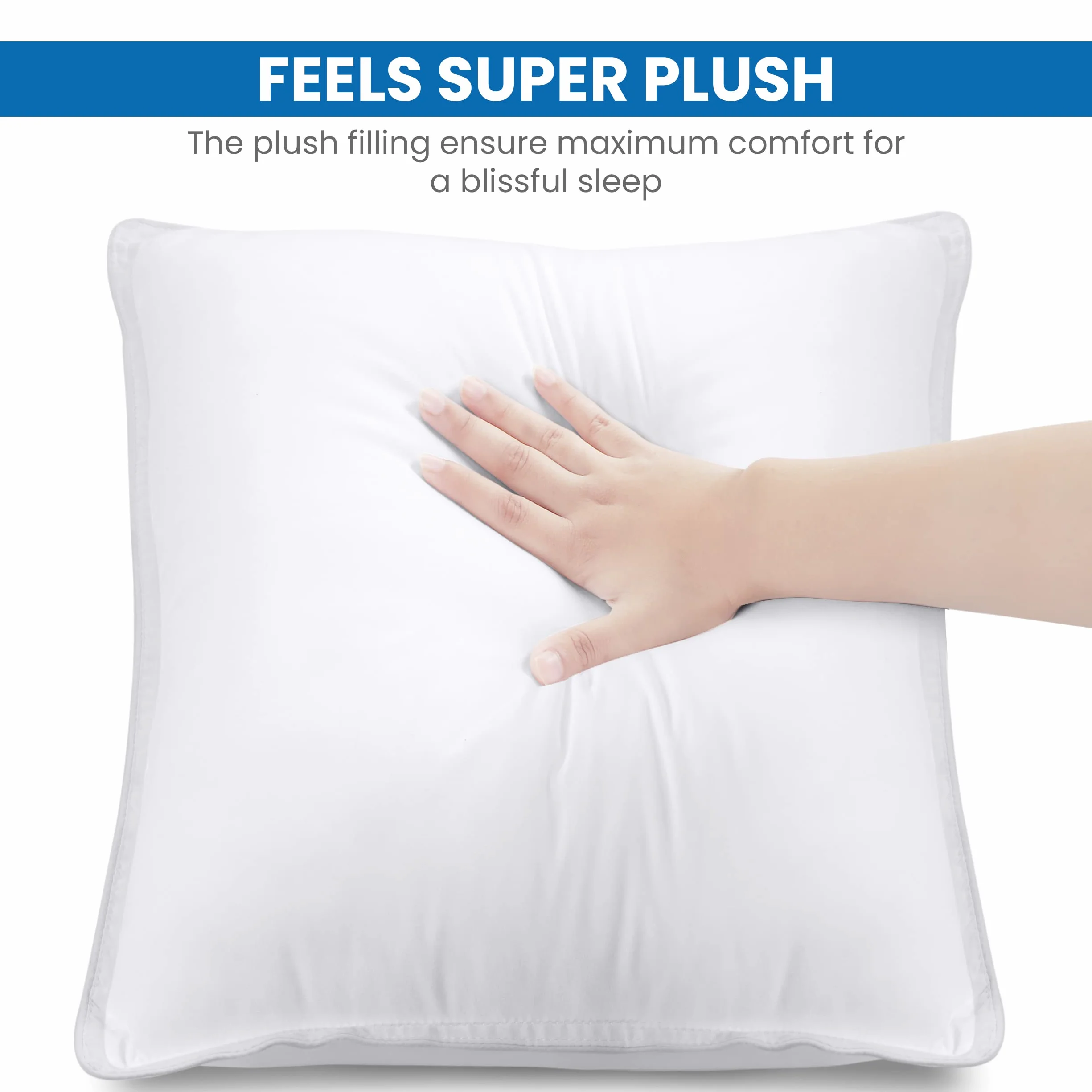Utopia Bedding Oreiller Lot de 2 60x60 cm Coussin Respirant Doux Blanc