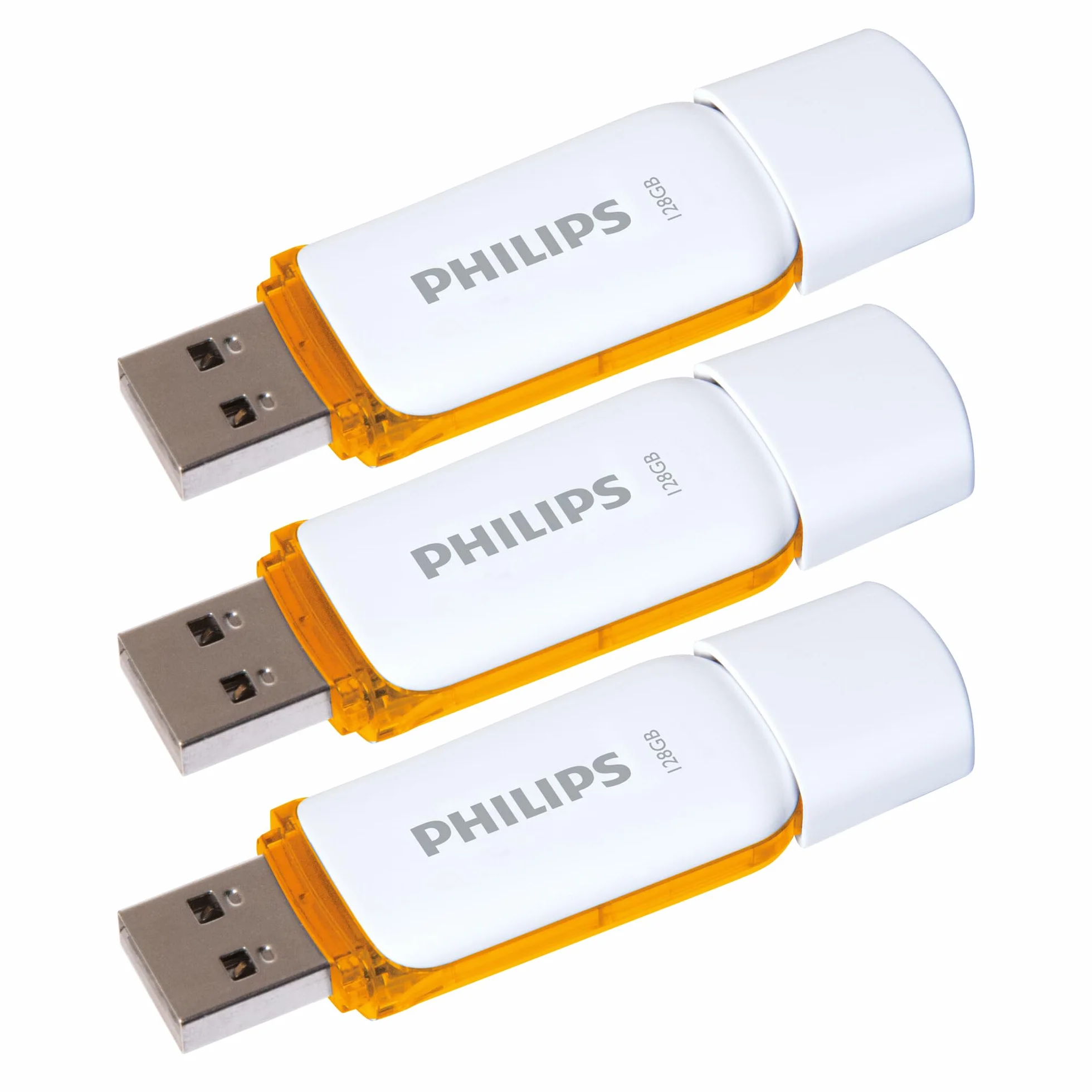 Philips Snow Edition High Speed pamięć flash USB 2.0 3x 128 GB do komputerów PC, laptopów, przechowywania danych, prędkość odczytu do 25 MB/s