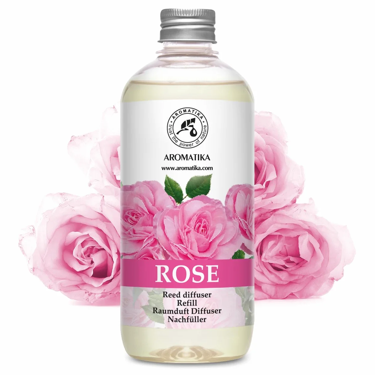 Diffuseur Parfum de Rose 500ml Recharge - Aromathérapie Ambiance Spa Bain