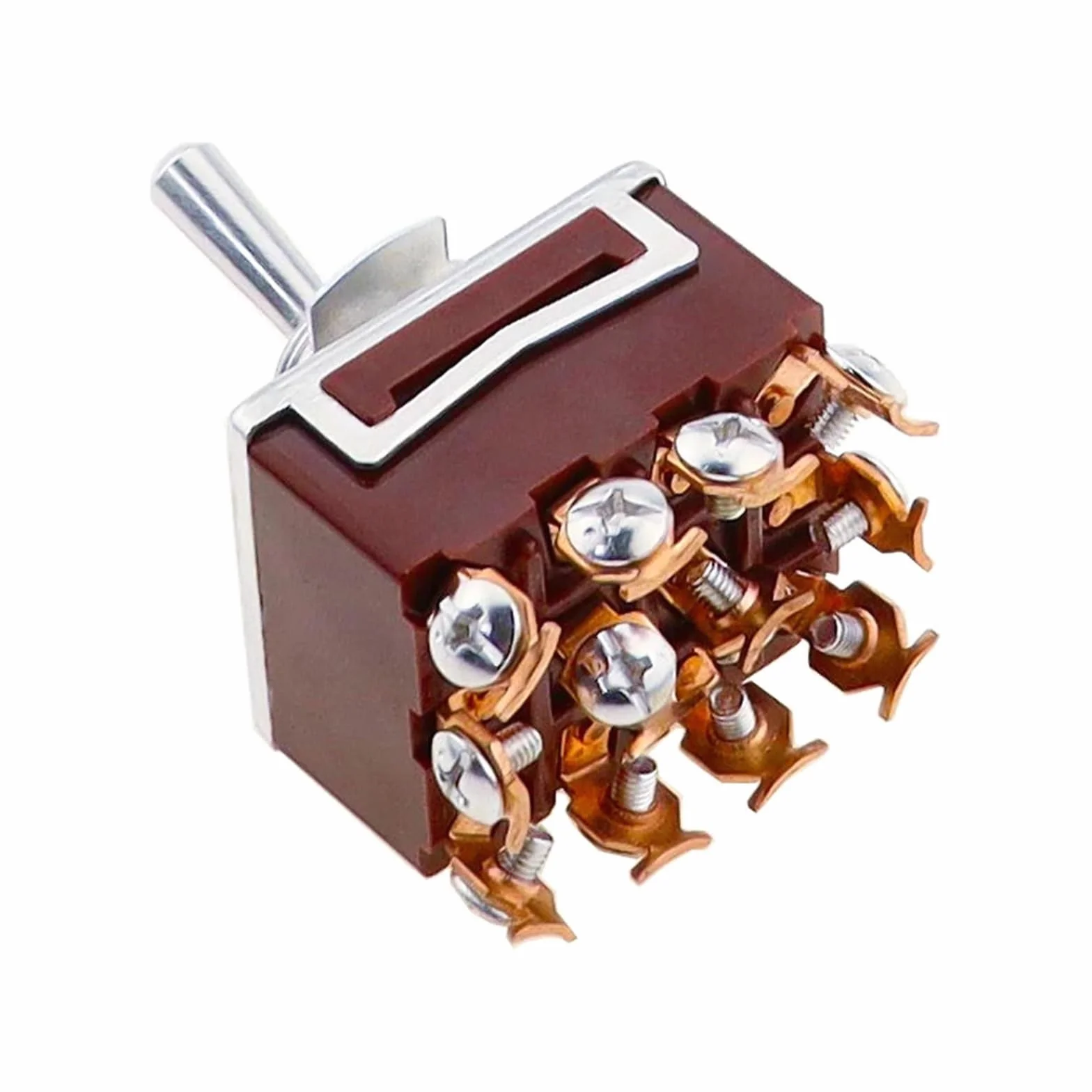 złącza 1 szt. E-TEN 403 wysokiej klasy przełącznik kołyskowy 12Pin ON-OFF-ON srebrny styk miedziany Pin 12mm 250V 15A przełącznik kołyskowy(E-TEN 403 ON-OFF-ON)