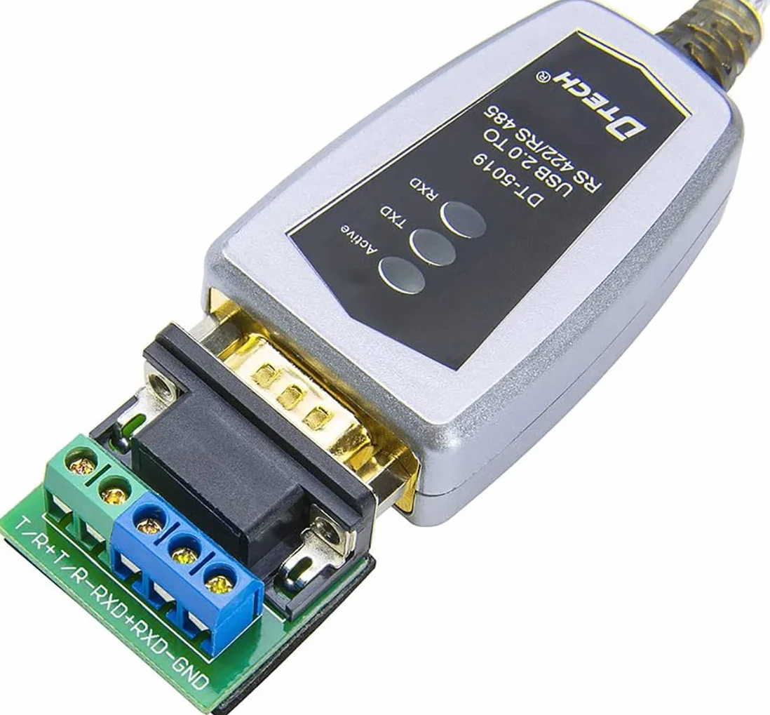 DTECH Kabel adaptera USB do RS422 RS485 port szeregowy z chipem FTDI 5 pozycji Terminal Board do Windows 11 10 8 7 XP Mac (4 stopy)