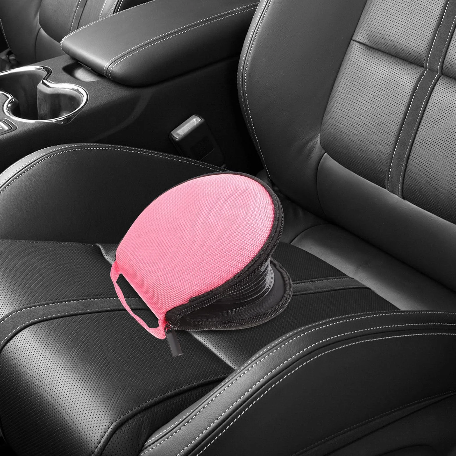MAGICLULU Organisateur de CD et DVD en Tissu Oxford Rose, Grande Capacité, Compact, pour Voiture et Voyage