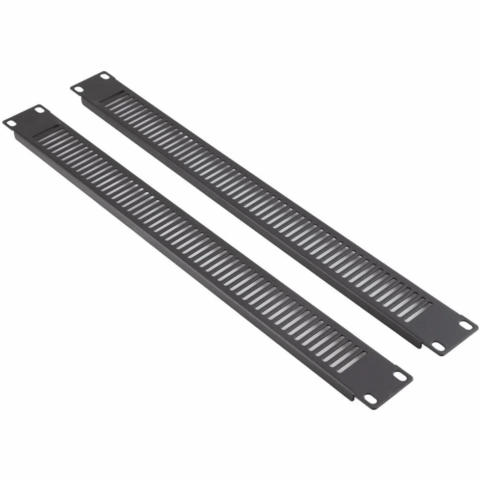Lot de 2 plaques d'obturation ventilées 1U pour armoire de données Comms Noir 48,3 cm