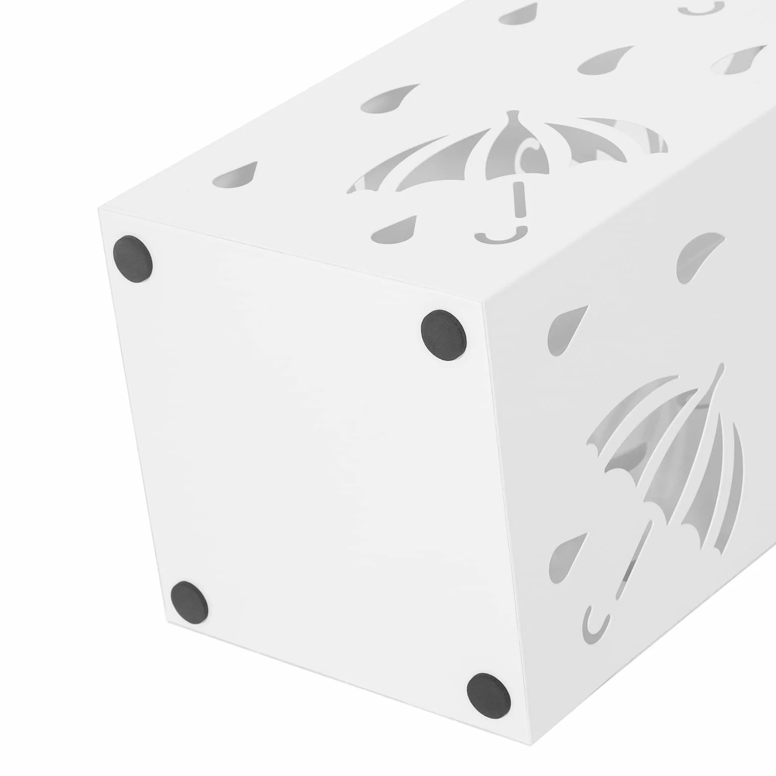 WOLTU SST02ws Porte-Parapluie en métal carrée 20 x 20 x 49cm, Blanc