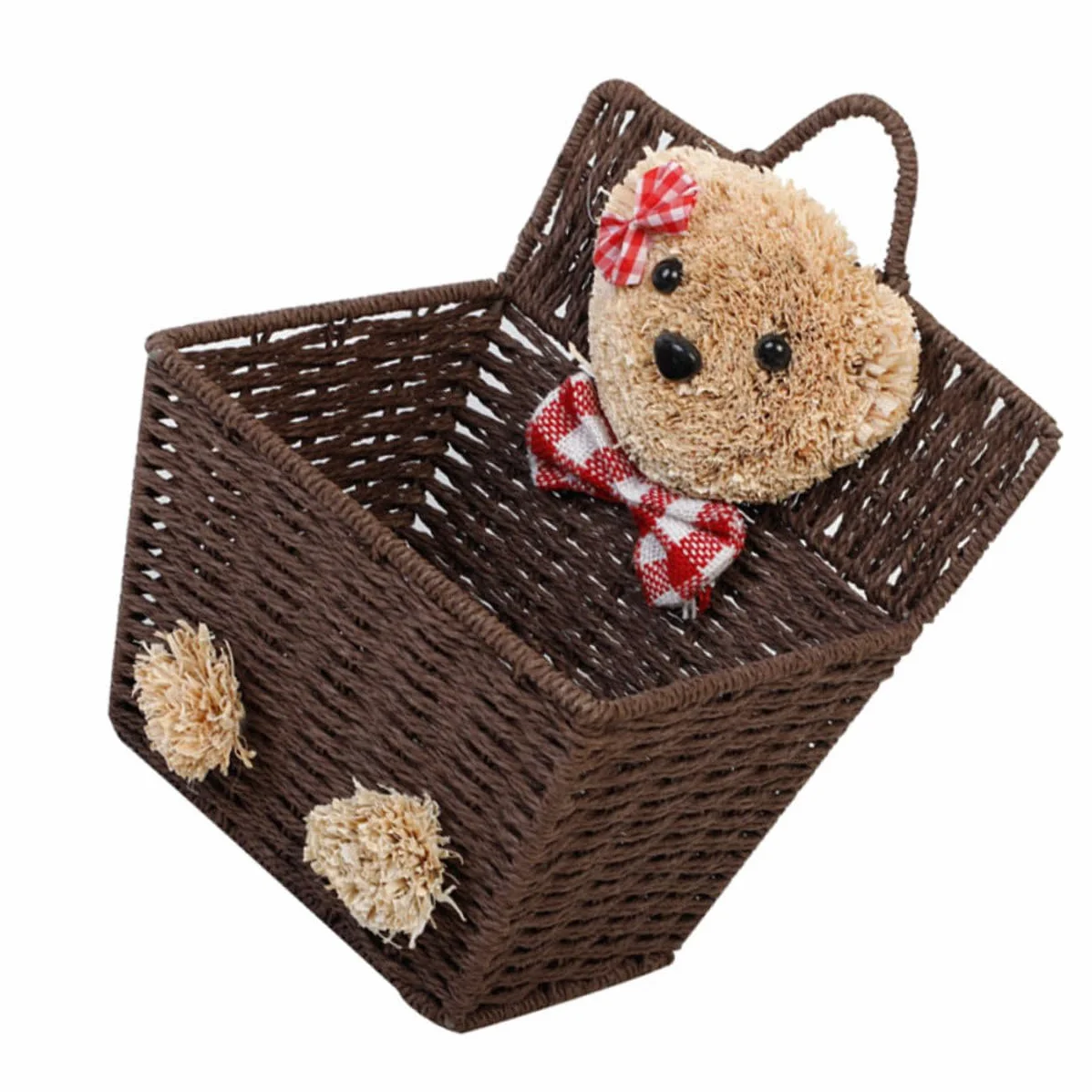 Panier Suspendu en Saule Mignon Osier Rangement Ménager Multifonctionnel Maison Restaurant