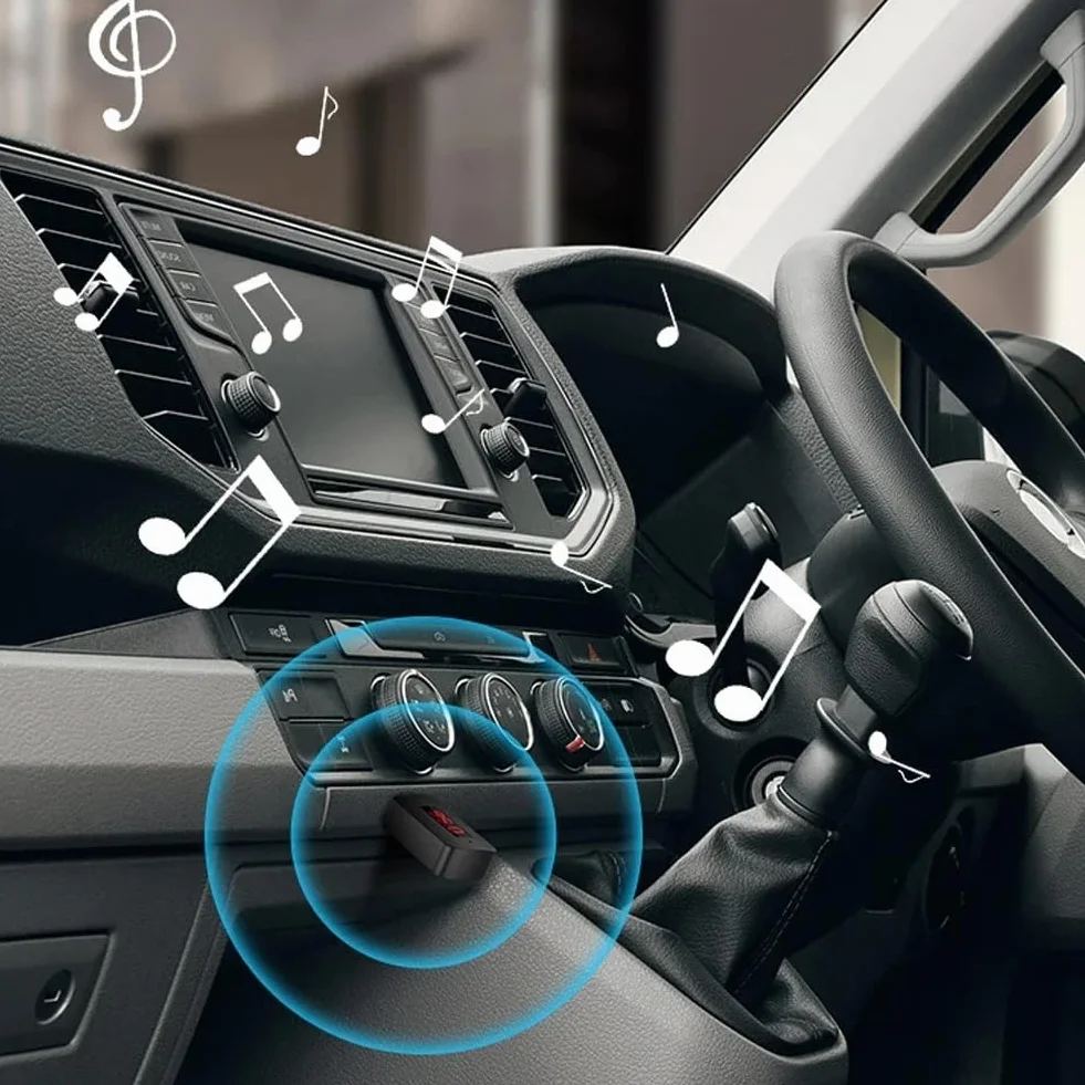 Car bezprzewodowy adapter Bluetooth 5.4 transmiter, odbiornik z mikrofonem, USB Power Audio AUX adapter do samochodu, audio, muzyki, bez użycia rąk