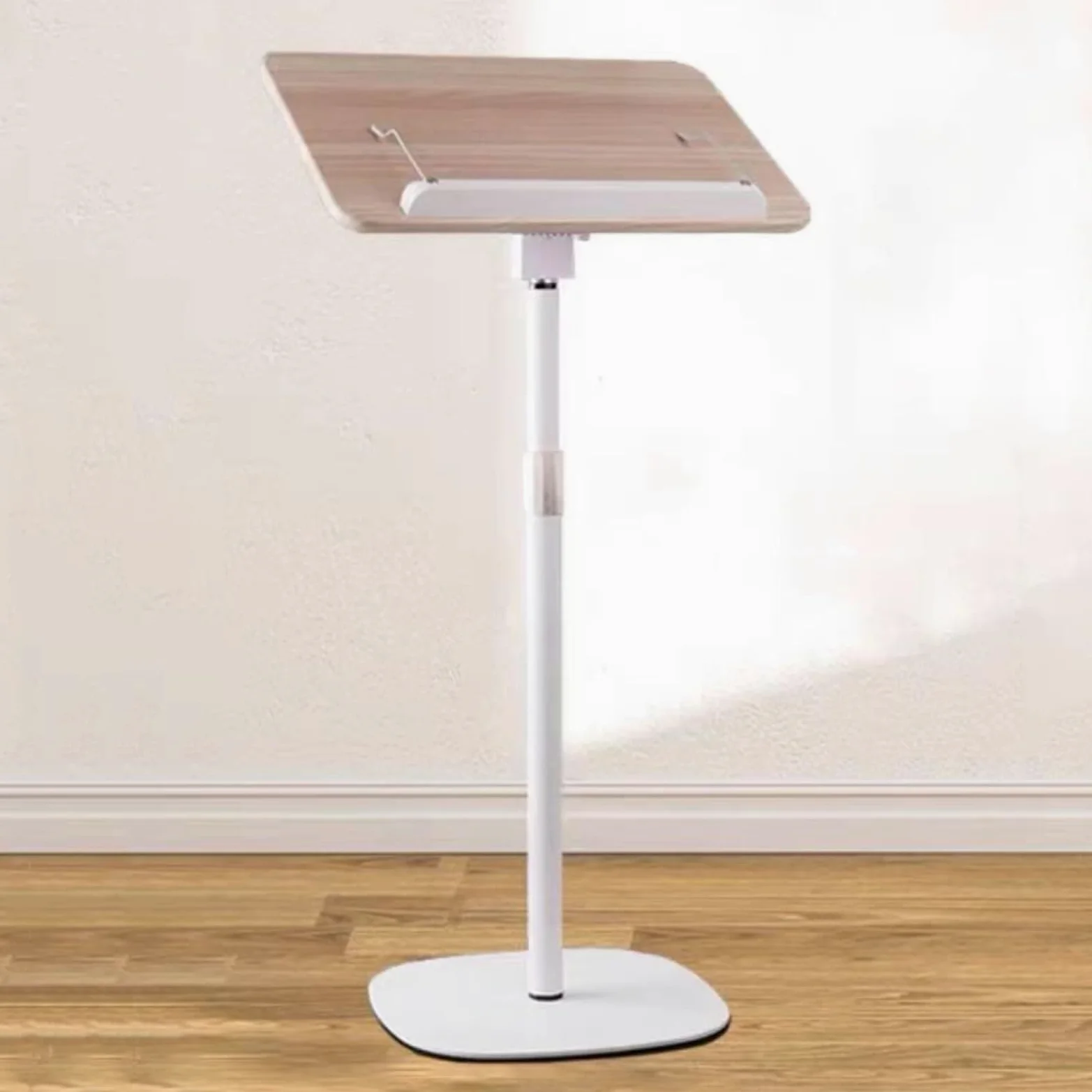 Pupitre de lecture sur pied avec support cantilever, étagère de lecture sur pied, pupitre portable sur pied avec surface de lecture inclinée - Montage facile, idéal pour les églises, les sal
