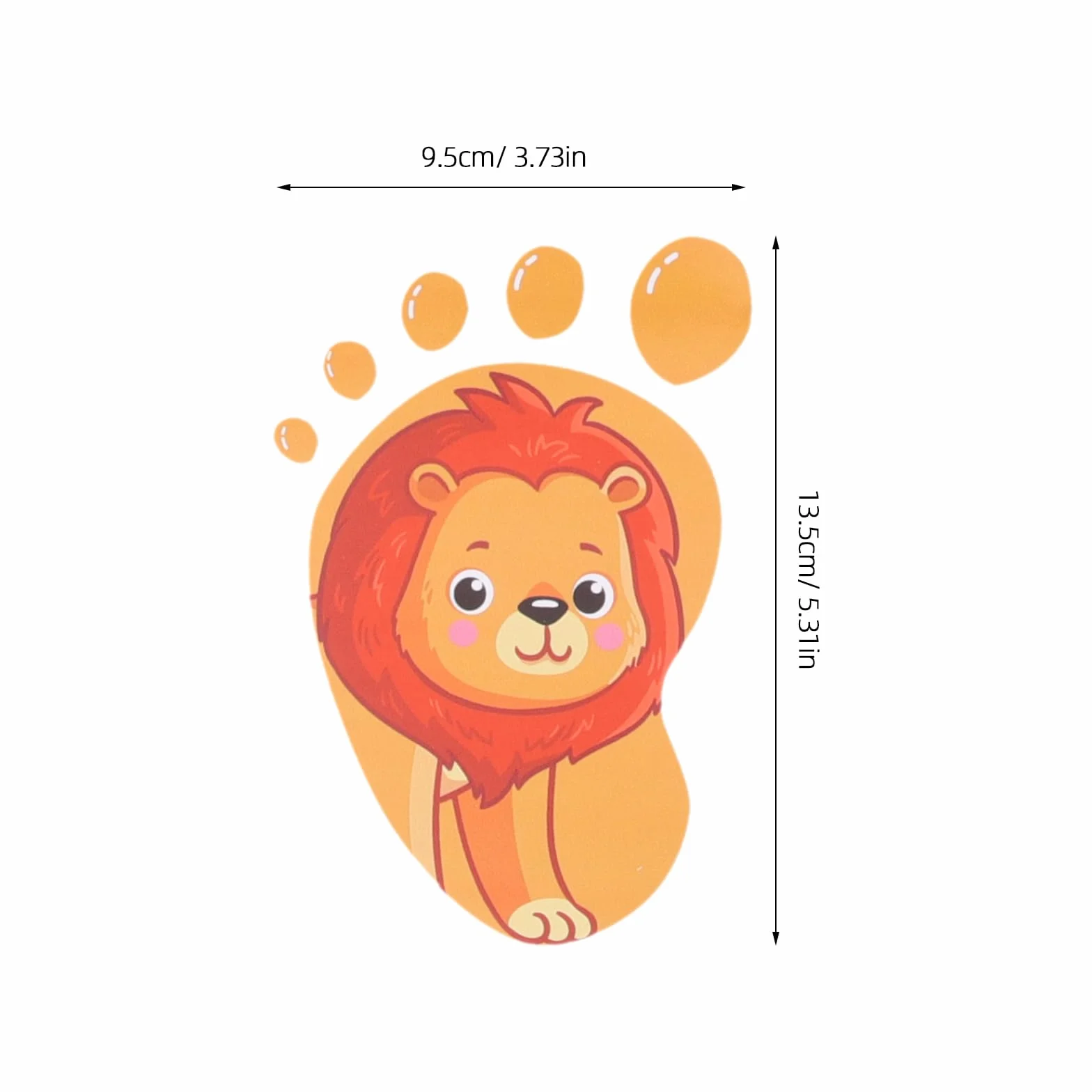 PRETYZOOM Lot De 6 Autocollants De Sol Imperméables Empreintes Pied Enfant Motifs Animaux Jungle 5.31x3.94 Pouces