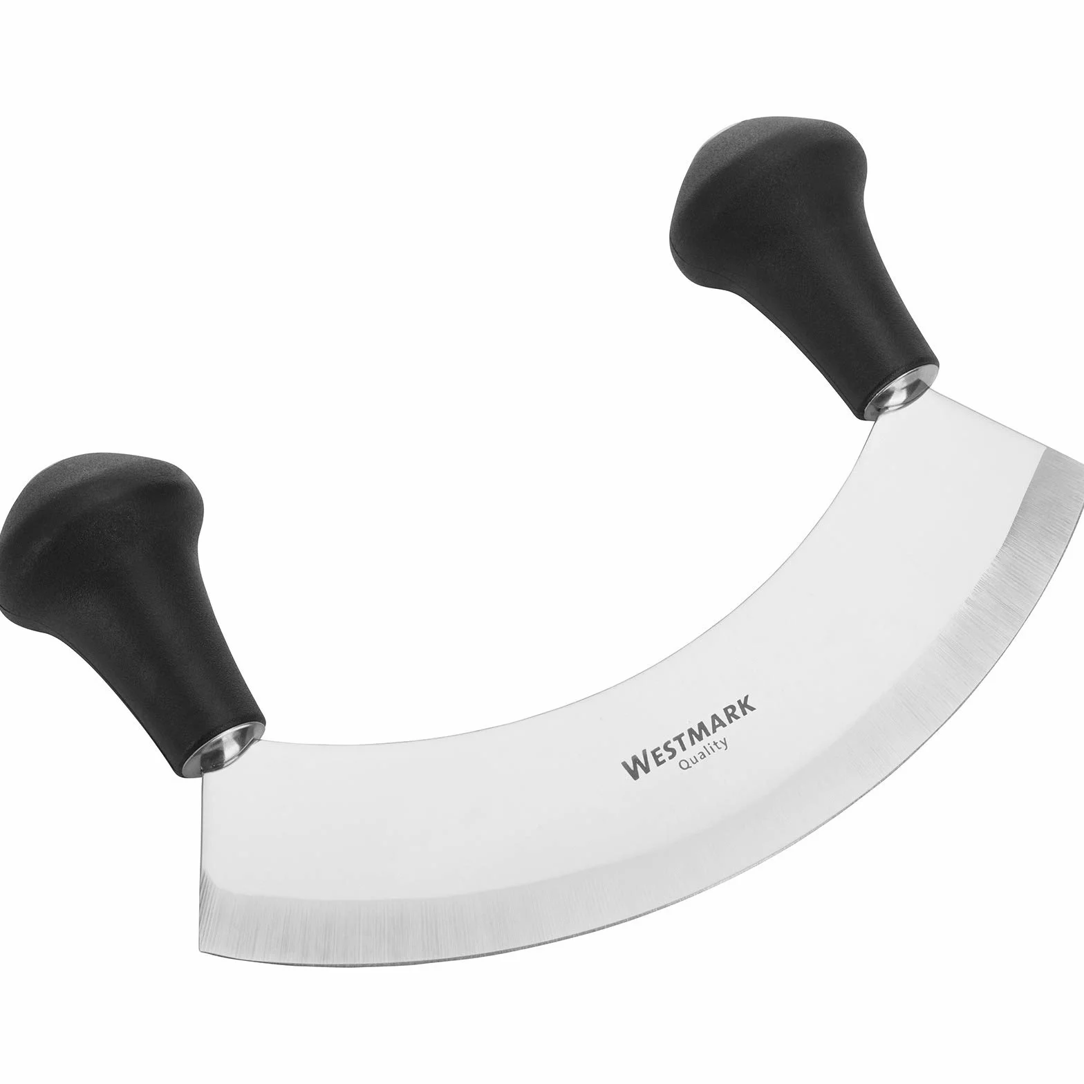 Westmark Couteau Hachoir à herbes et Coupe-pizza 17 cm acier inoxydable argenté noir