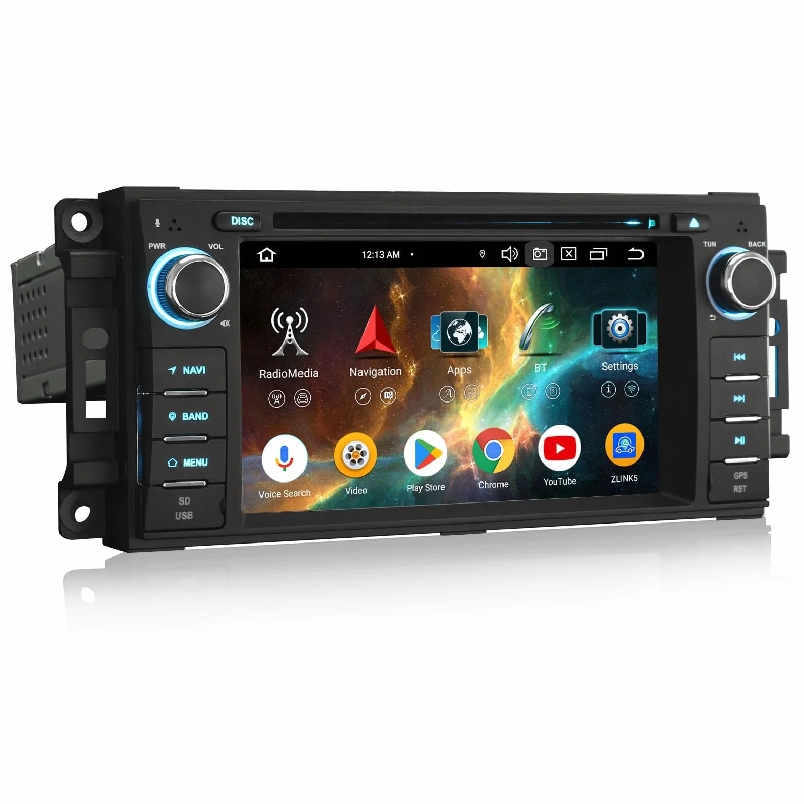 8 rdzeni 4 GB + 64 GB Android 14.0 DAB+ radio samochodowe do Jeep Wrangler Patriot Chrysler 300 C Aspen Dodge Caliber Durango Challenger z nawigacją GPS, CarPlay Android Auto WiFi 4G USB Bluetooth 5.0