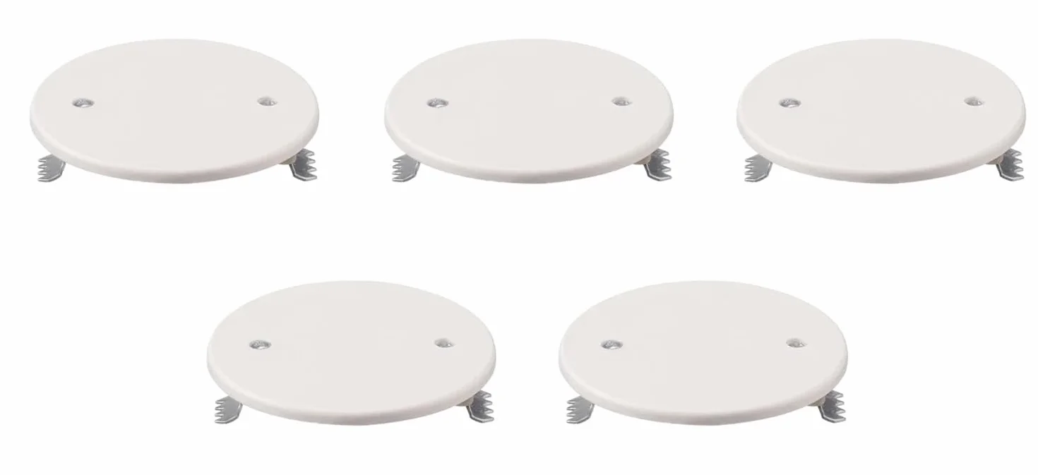 Kit 5 couvercles pour boîte ronde D.65 à expansion blanche