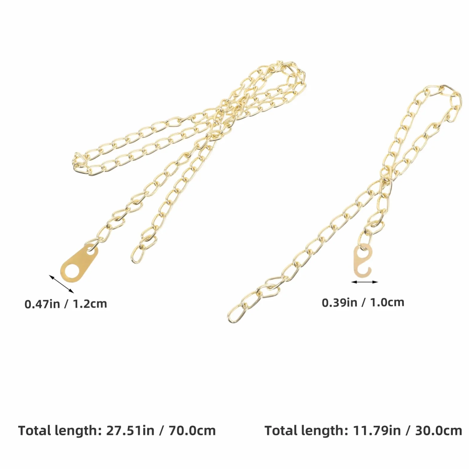 TOPBATHY Chaînes de Réparation en Métal pour Horloges Mécaniques Grandes, Lot de 4 Pièces