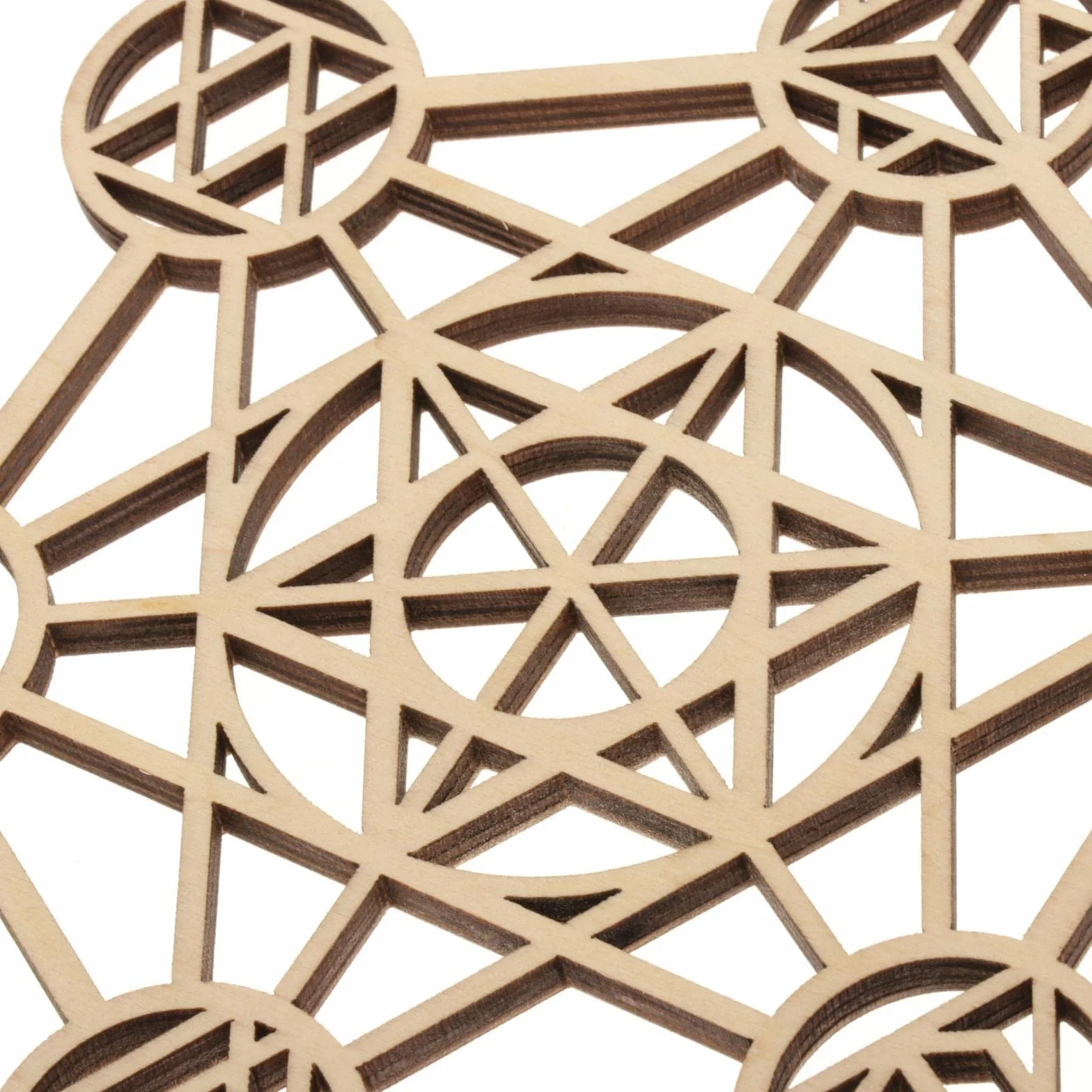 Mur Art La Géométrie Sacrée Décor À La Maison Méditation Symbole Yoga Motifs Suspendus Bois Mur Sculpture Richesse 14cm
