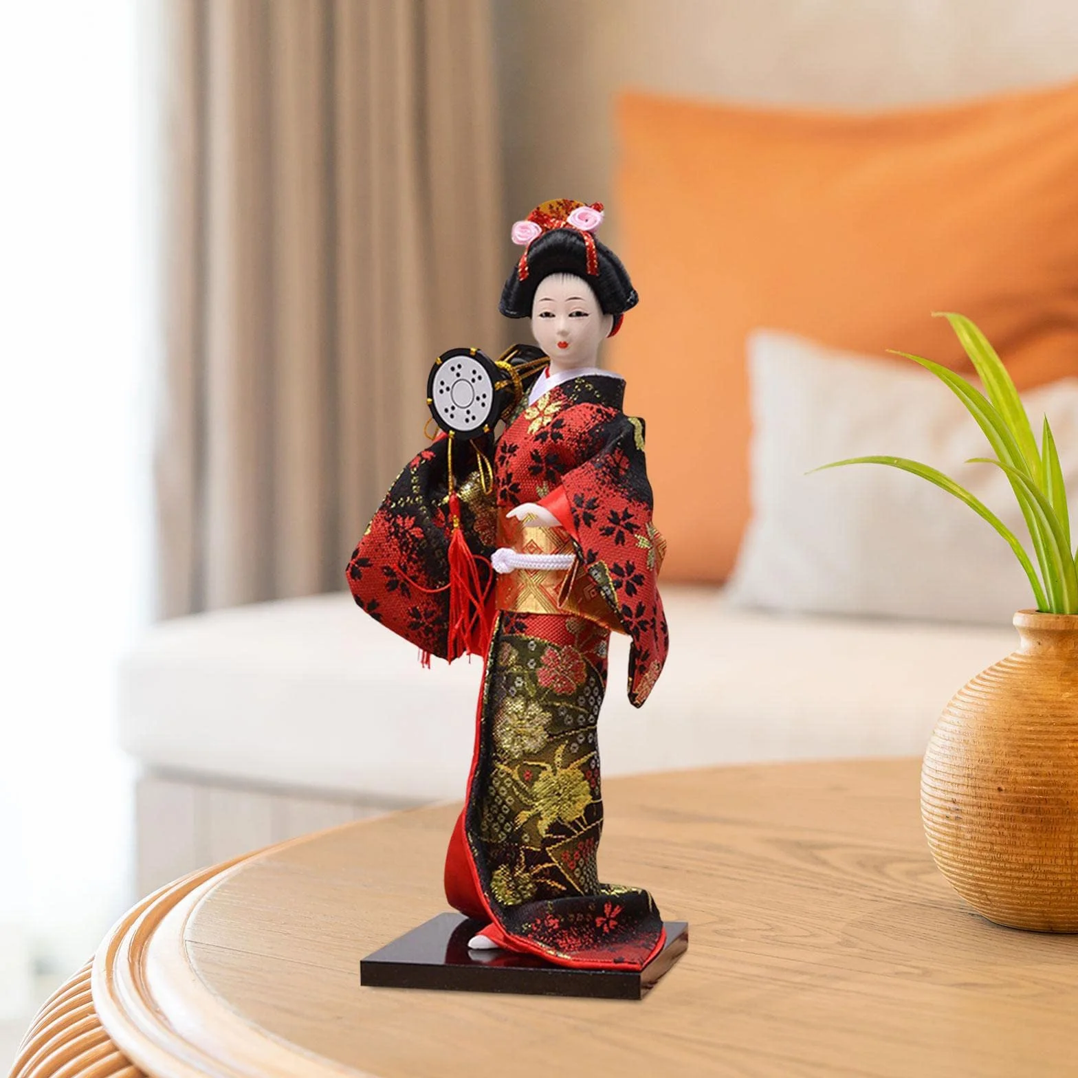 Poupée Japonaise Geisha Kimono Figurine de Collection Faite à la Main Orientale