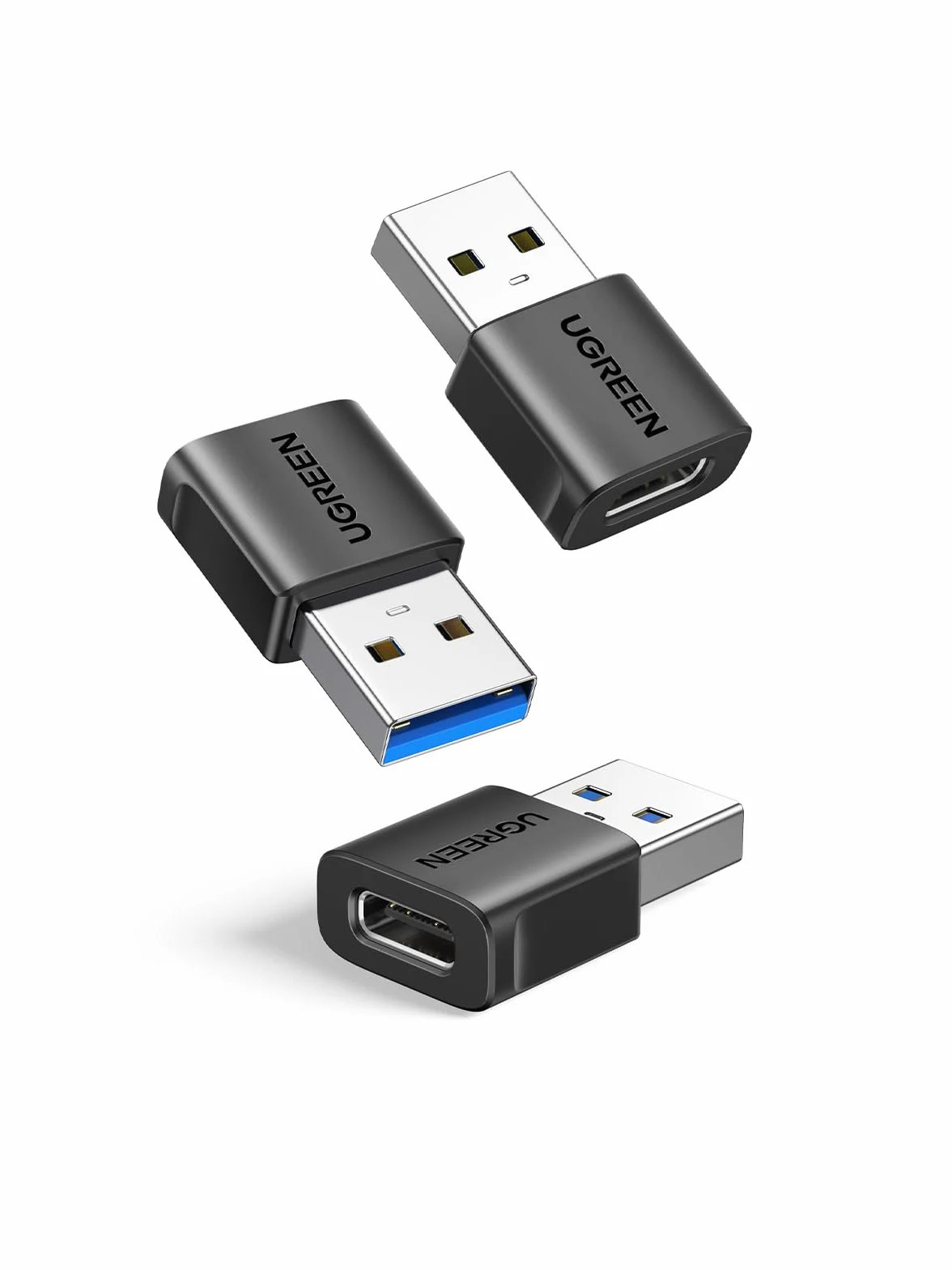 UGREEN Adaptateur USB vers USB C 3.2 10Gbps Lot de 3 Convertisseur Type C Femelle vers Type A Mâle