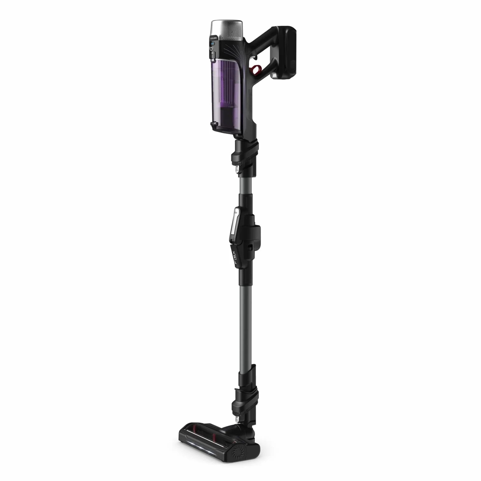 Rowenta X-Force Flex 9.60 Allergie Aspirateur balai sans fil, Filtration Anti-Allergènes, Puissant 100AW, Ultra Léger, Autonomie 45min RH2038WO, Noir / Violet