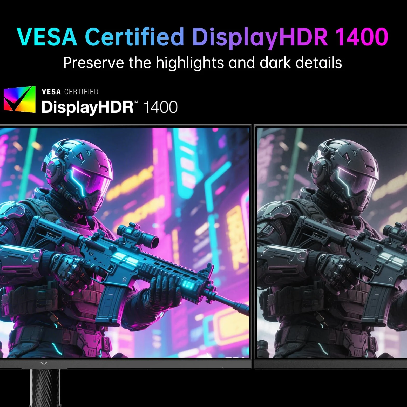 KTC MiniLED Monitor Gamingowy 27 cali | 4K@160Hz, FHD@320Hz Bezczytowe Przełączanie |