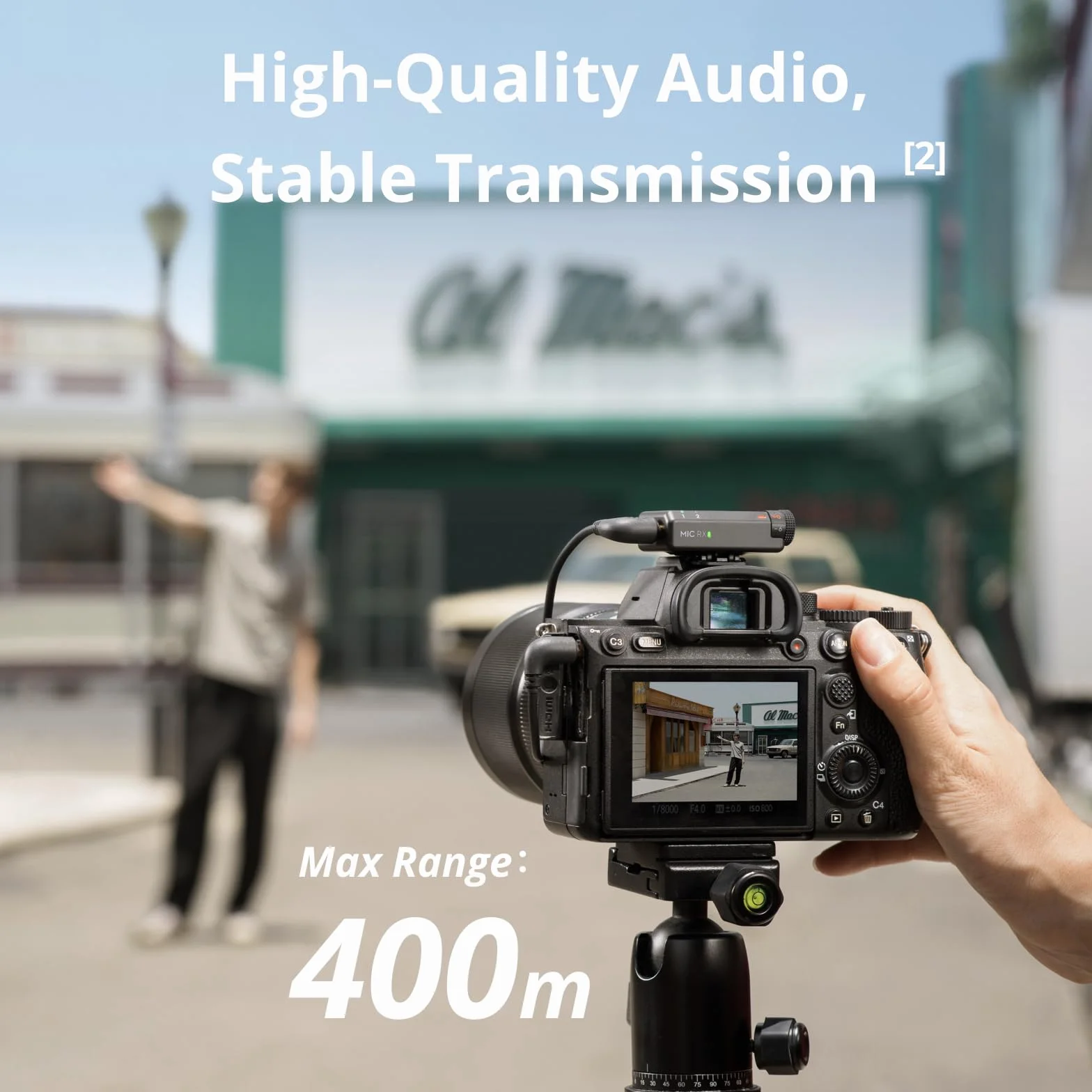 DJI Mini mikrofon (2 TX + 1 RX + etui ładujące), ultralekki, HQ Audio, 48 godzin użytkowania, redukcja szumów, automatyczny limit, bezprzewodowy mikrofon do kamery/iPhone'a/Androida, vlog, streaming
