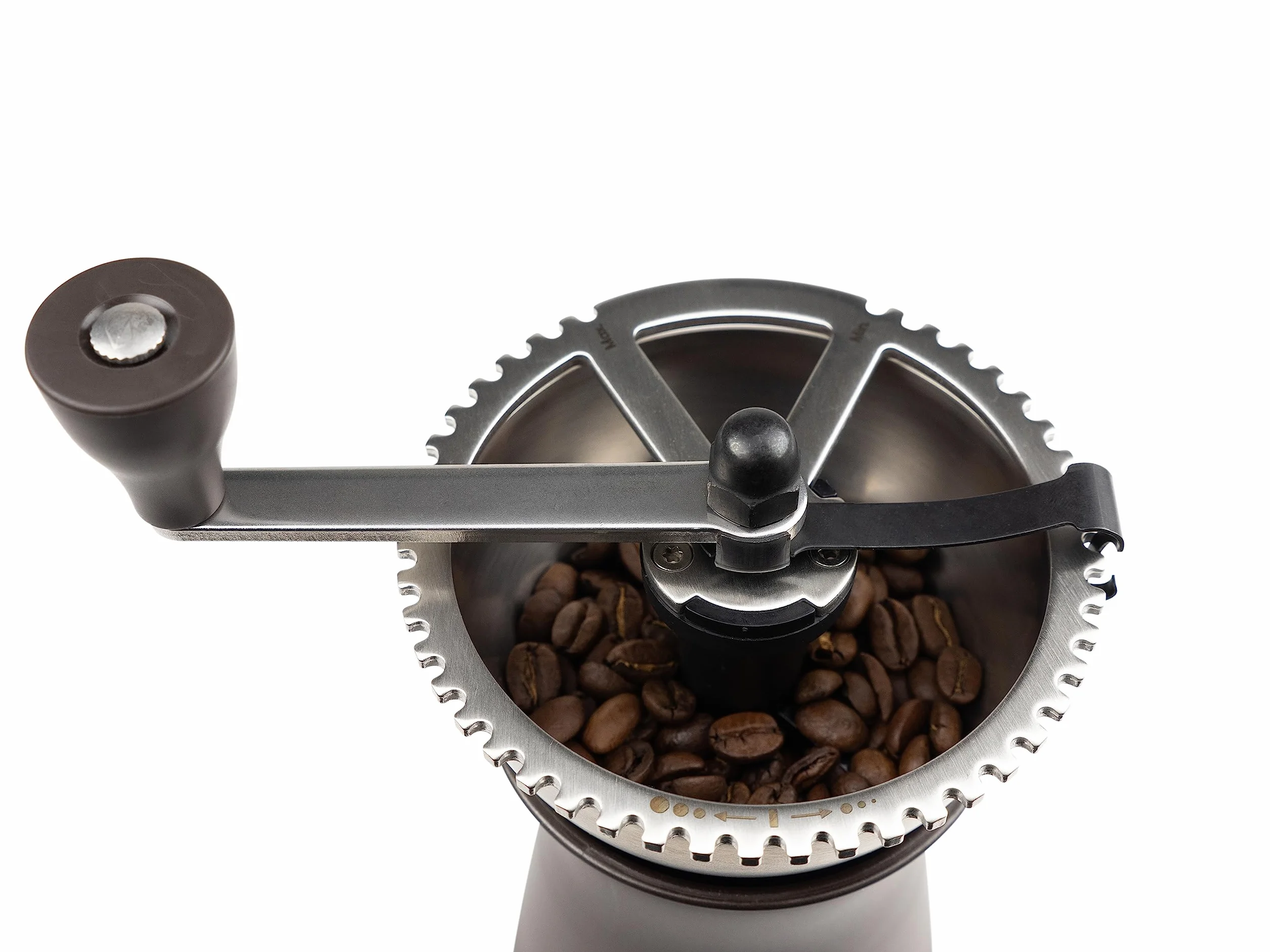 Peugeot Kronos Moulin à café manuel, Mouture réglable, Taille 19 cm, Matière : Inox/PBT, 35853, Noir