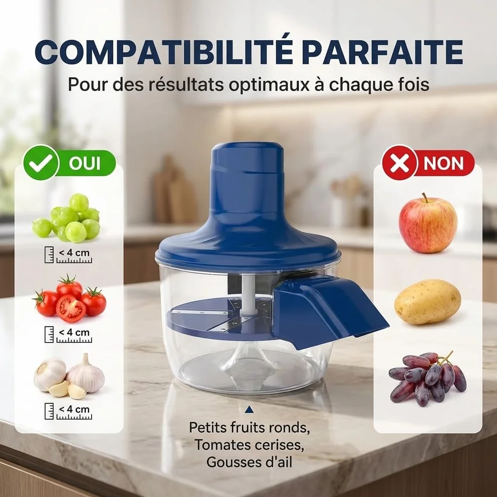 Éplucheur Électrique Automatique de Fruits et Légumes – Rechargeable USB-C – Lame en Acier Inoxydable – Épluchage Rapide Sans Effort – Épluche Ail, Tomates Cerises, Raisins et Plus